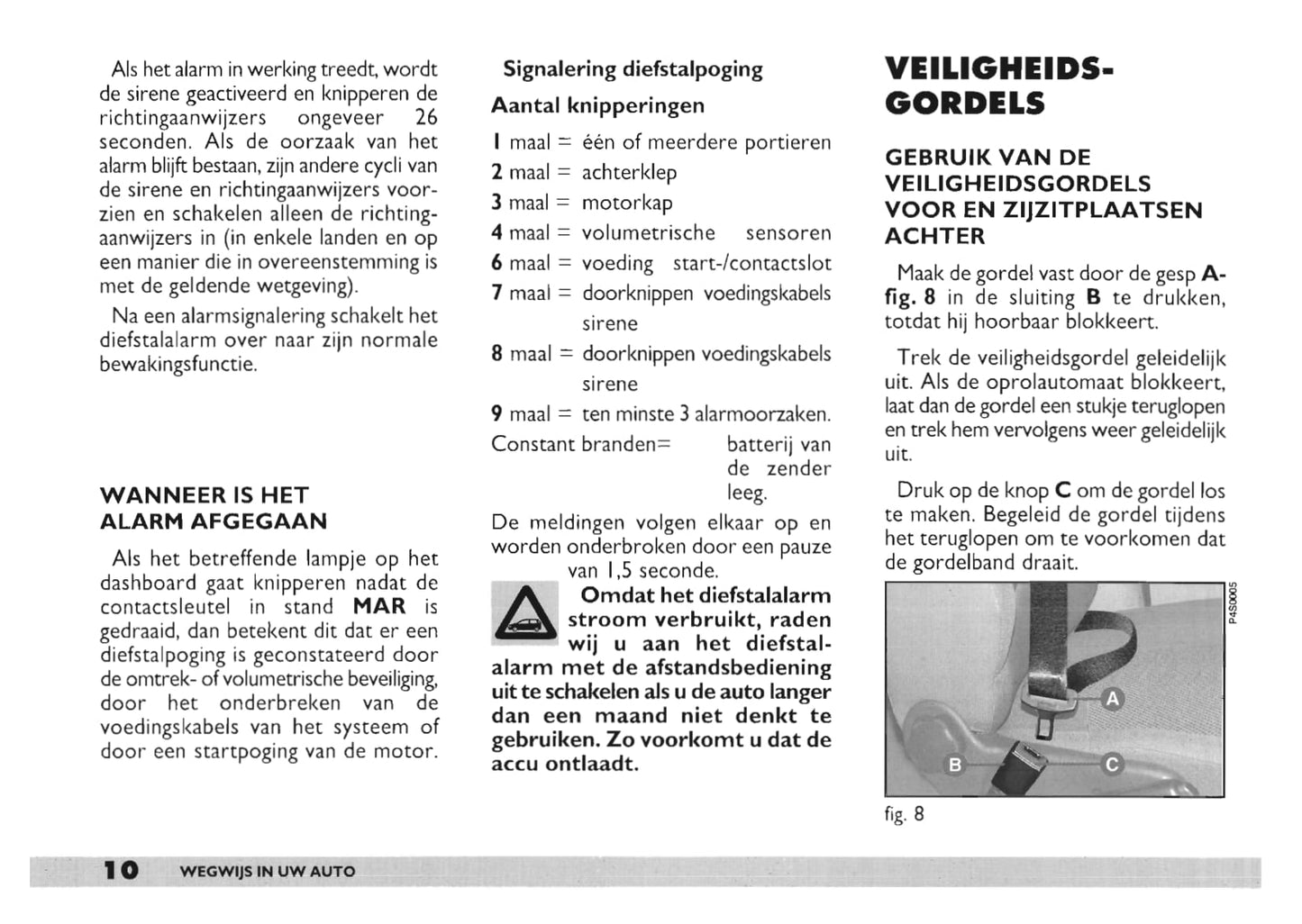 2000-2001 Fiat Punto Owner's Manual | Dutch