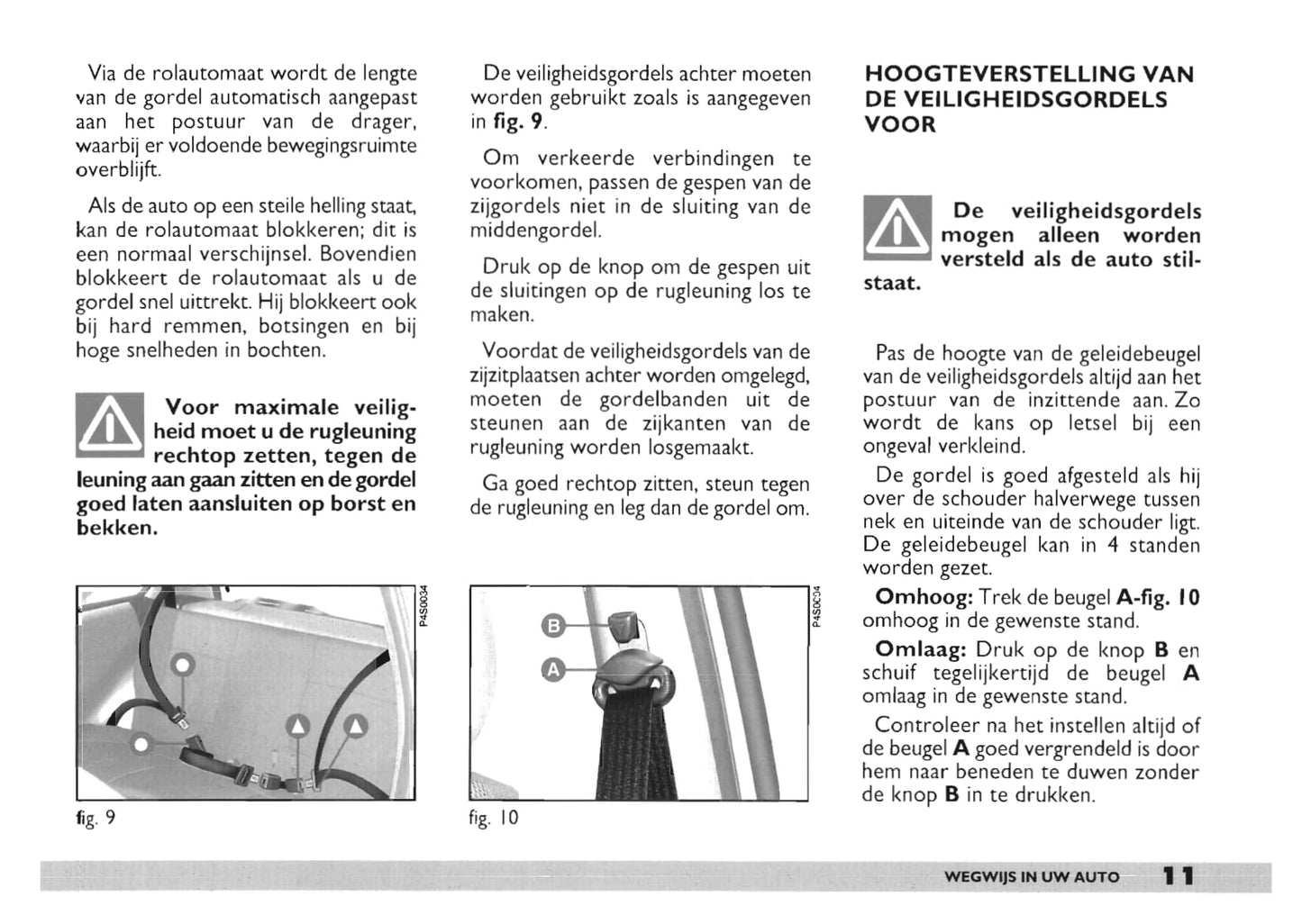 2000-2001 Fiat Punto Owner's Manual | Dutch
