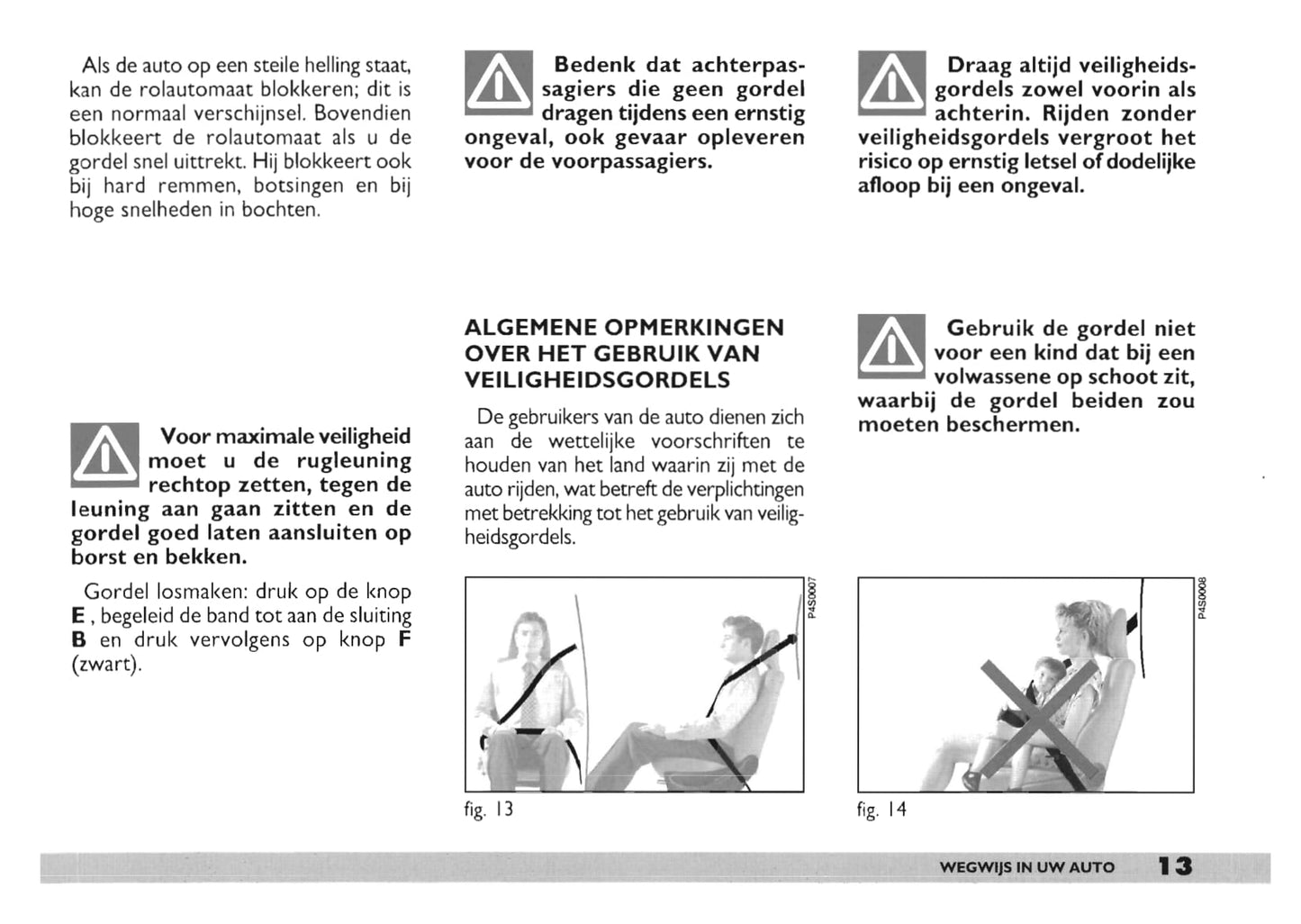2000-2001 Fiat Punto Owner's Manual | Dutch