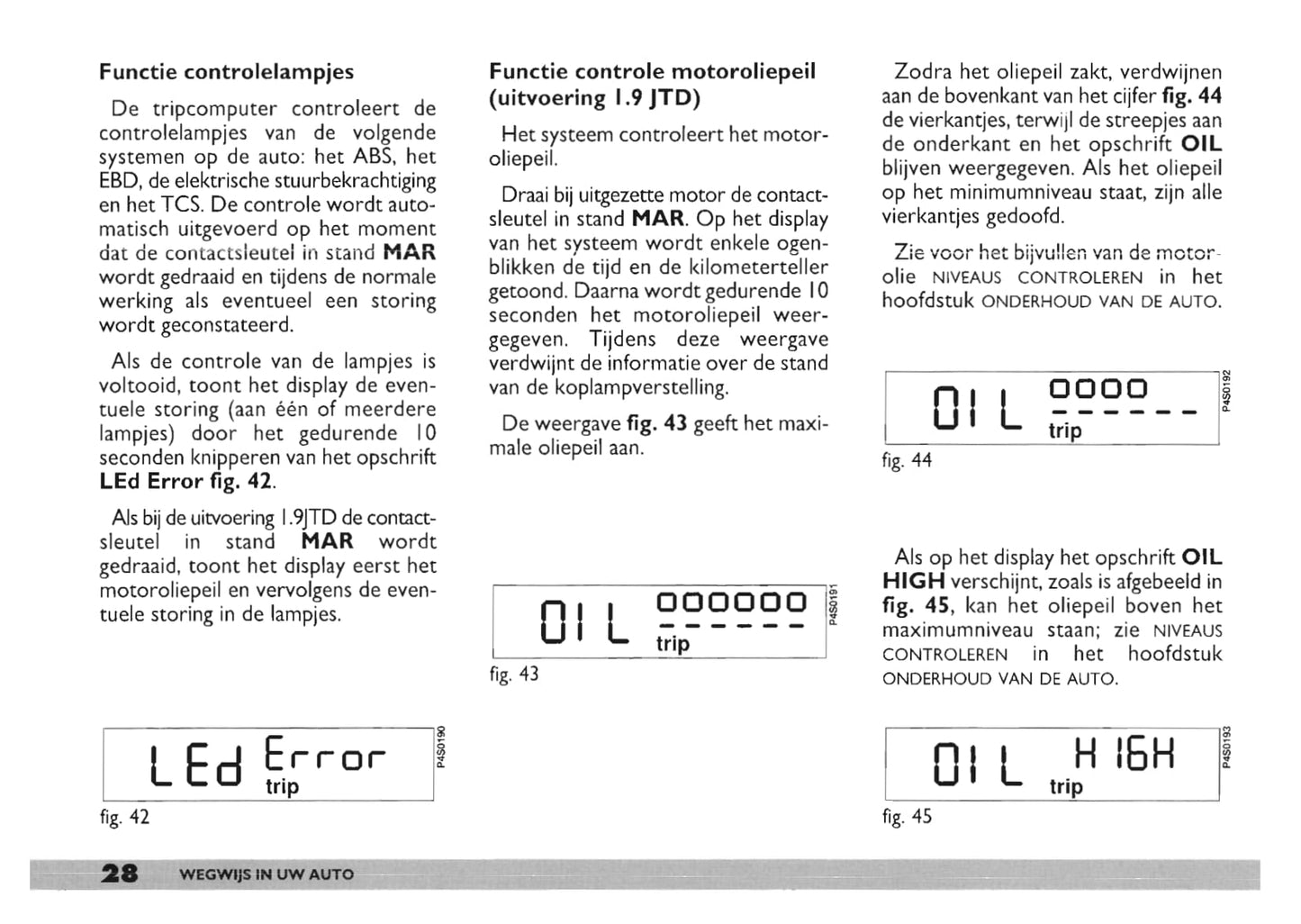 2000-2001 Fiat Punto Owner's Manual | Dutch