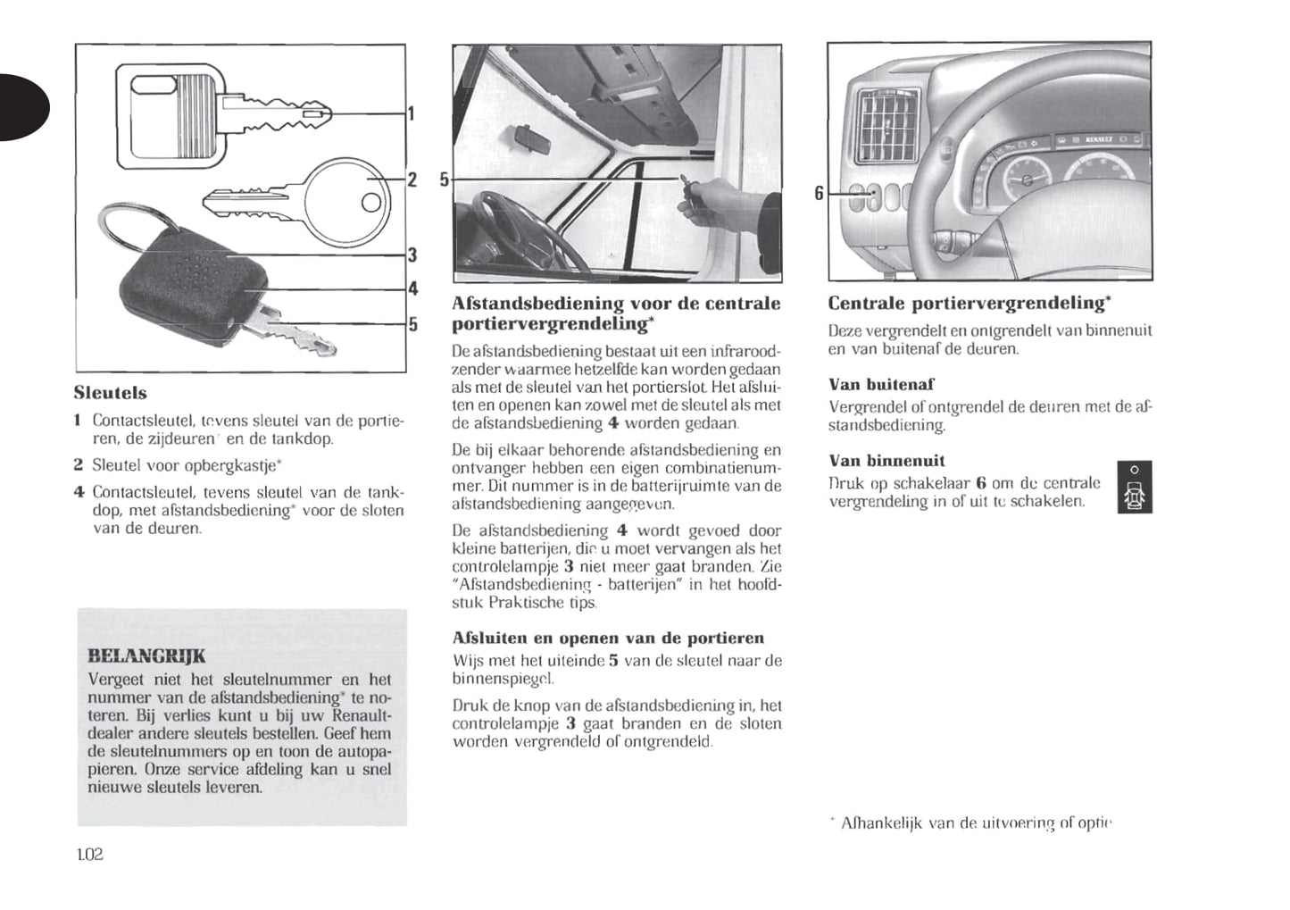 1990-2000 Renault Trafic Manuel du propriétaire | Néerlandais