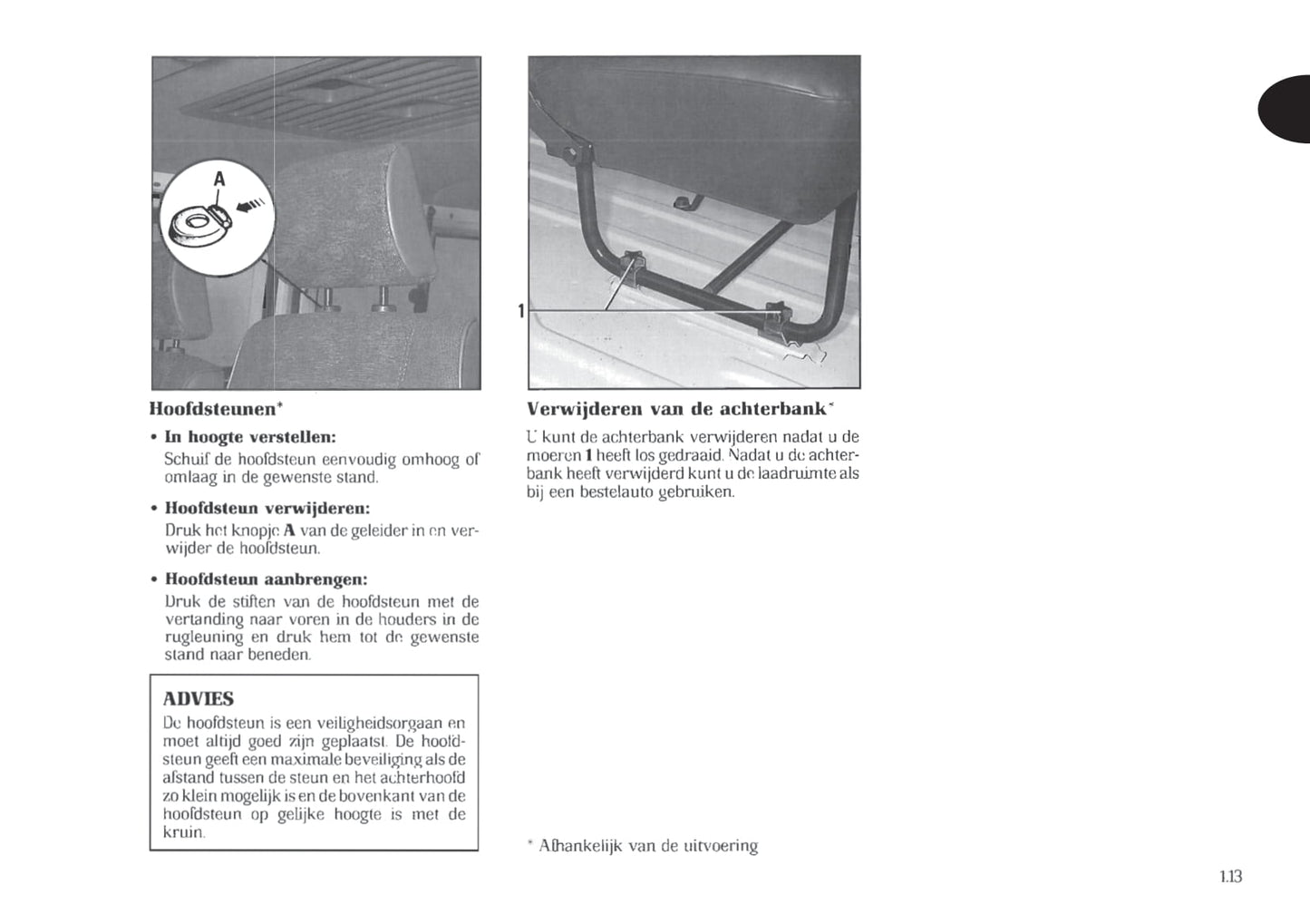 1990-2000 Renault Trafic Manuel du propriétaire | Néerlandais