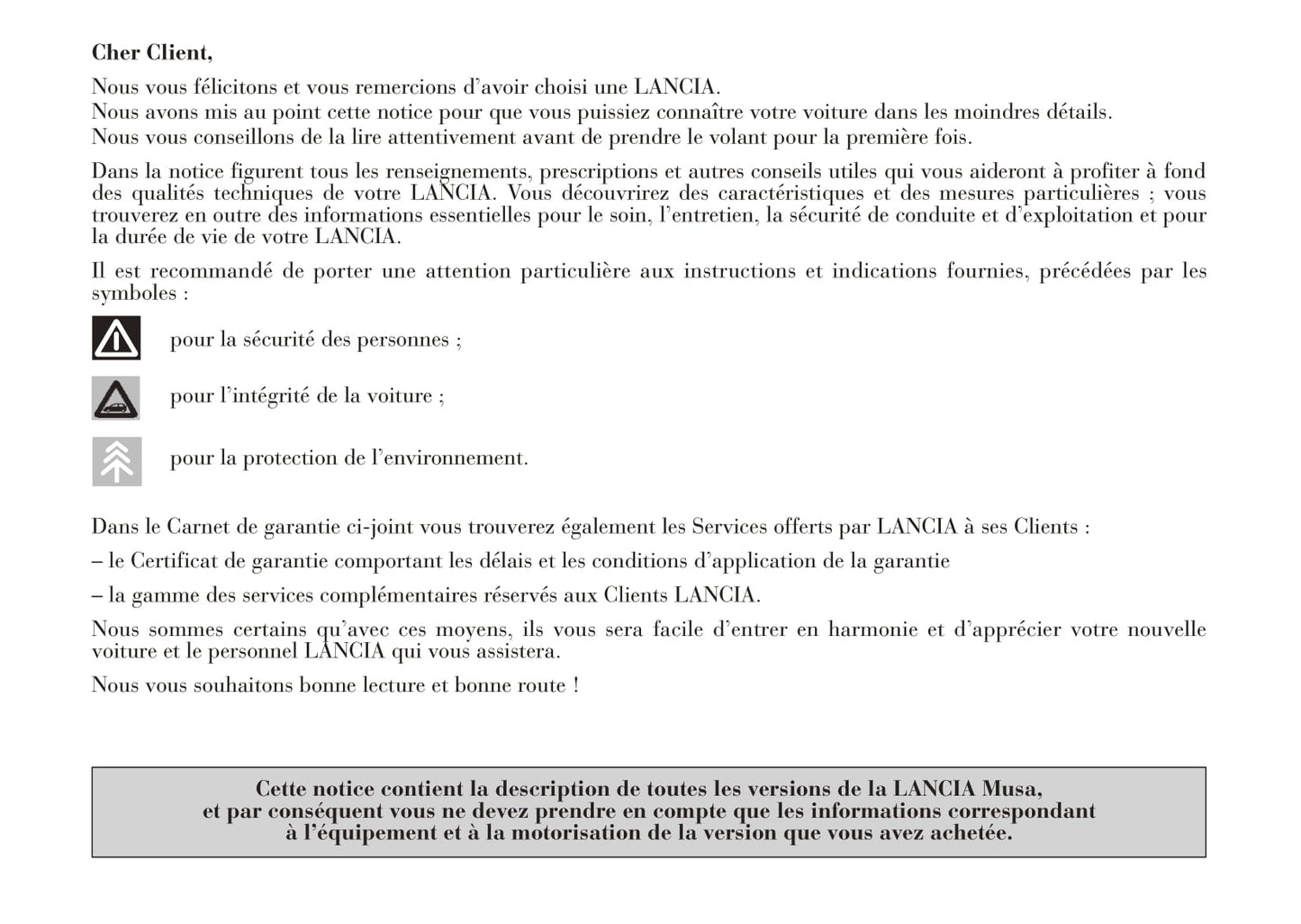 2008-2012 Lancia Musa Manuel du propriétaire | Français