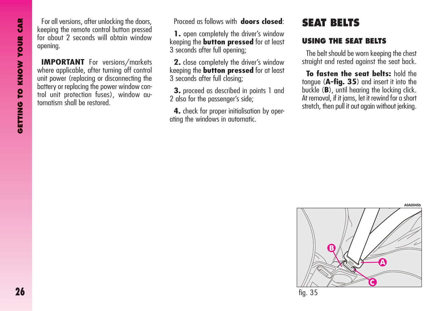 2007-2013 Alfa Romeo GT Owner's Manual | English
