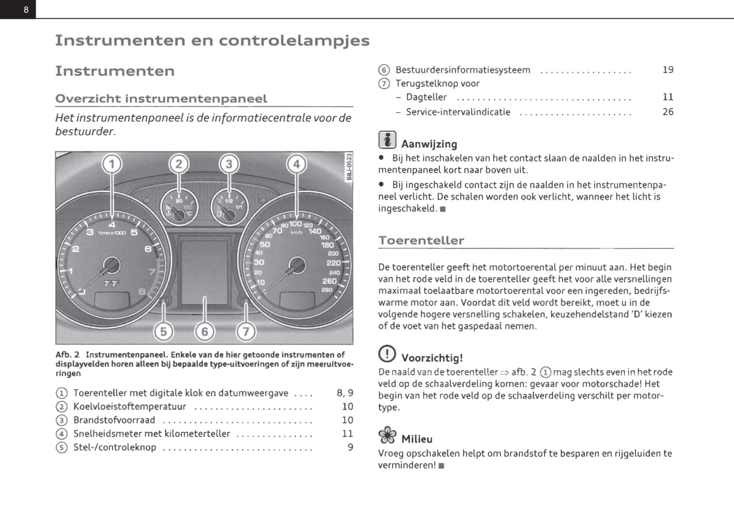 2008-2014 Audi TT Roadster/TTS Roadster/TT RS Roadster Owner's Manual | Dutch