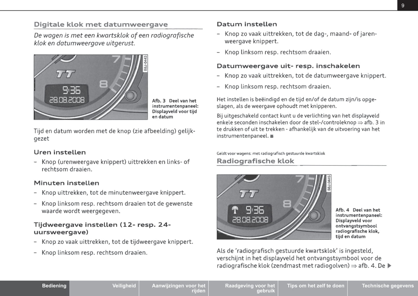 2008-2014 Audi TT Roadster/TTS Roadster/TT RS Roadster Owner's Manual | Dutch