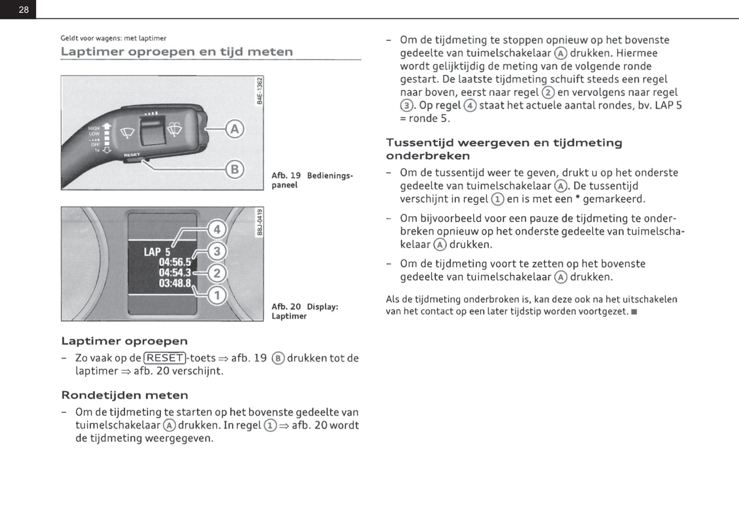 2008-2014 Audi TT Roadster/TTS Roadster/TT RS Roadster Owner's Manual | Dutch