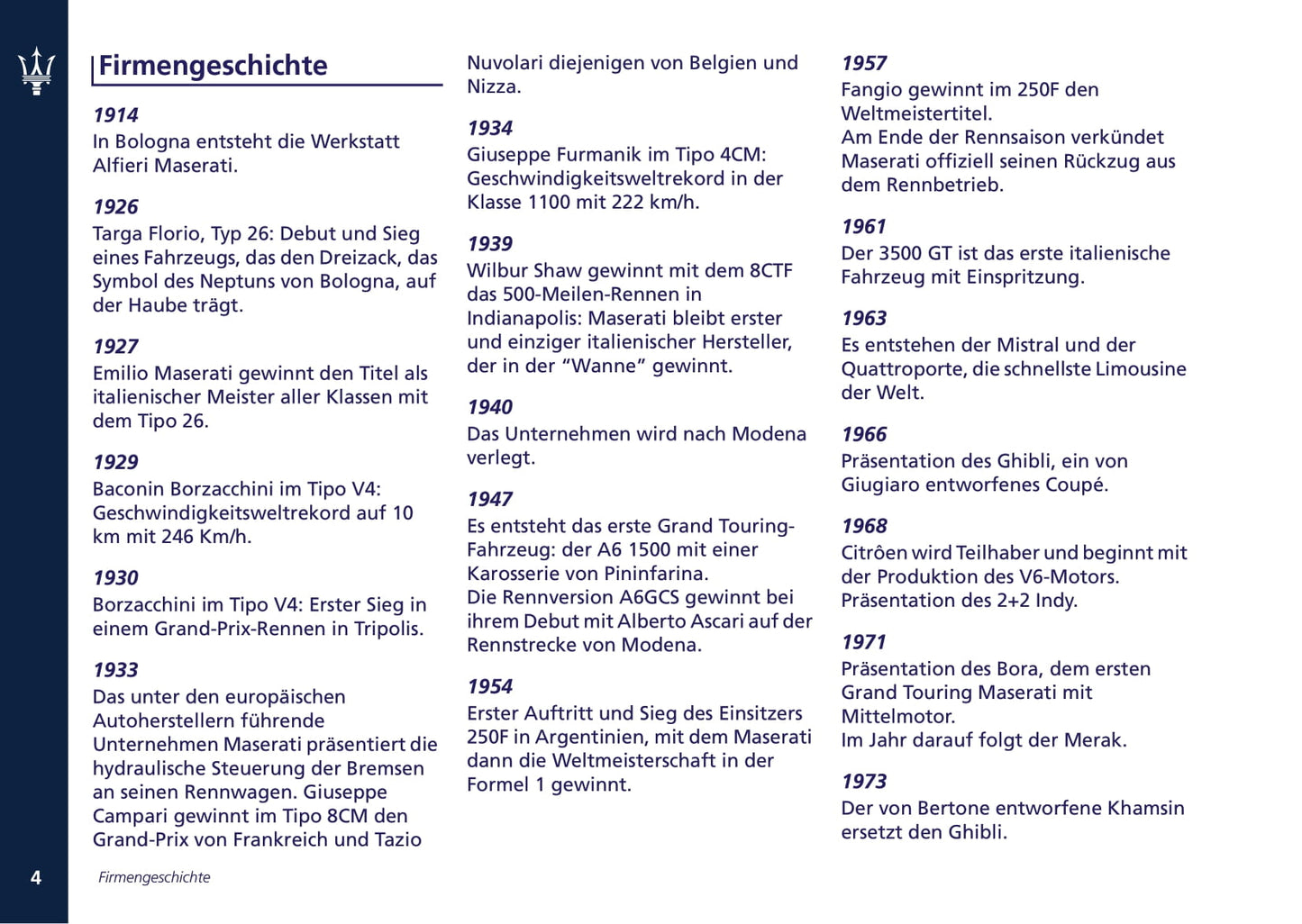 2008-2013 Maserati Quattroporte Owner's Manual | German