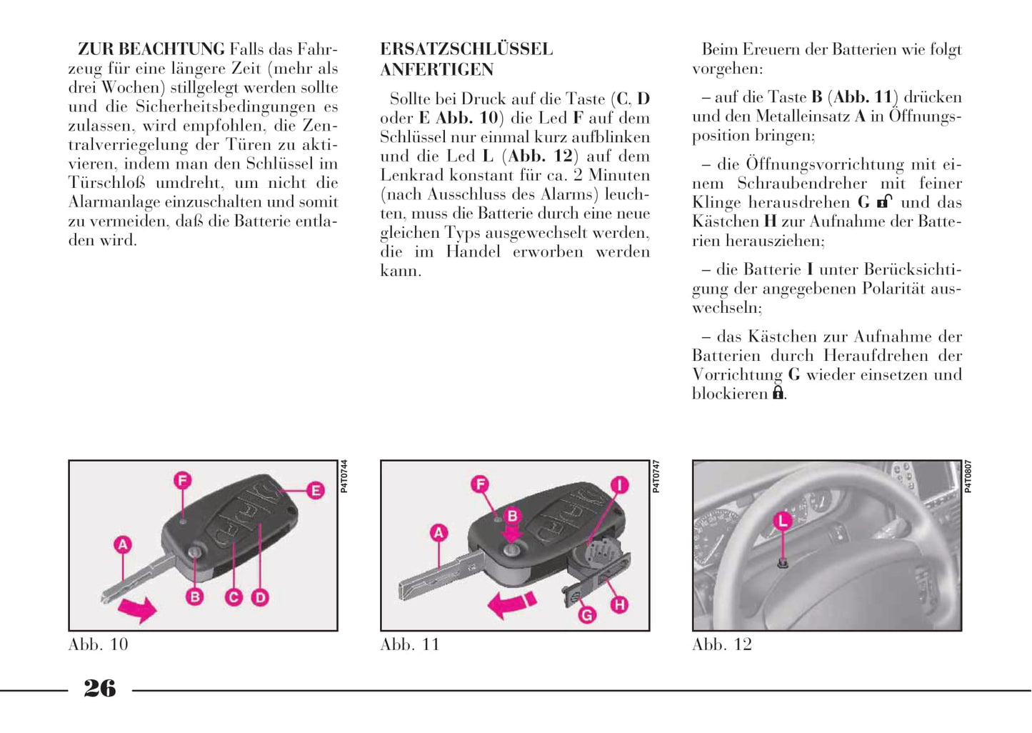 2001-2005 Lancia Lybra Manuel du propriétaire | Allemand