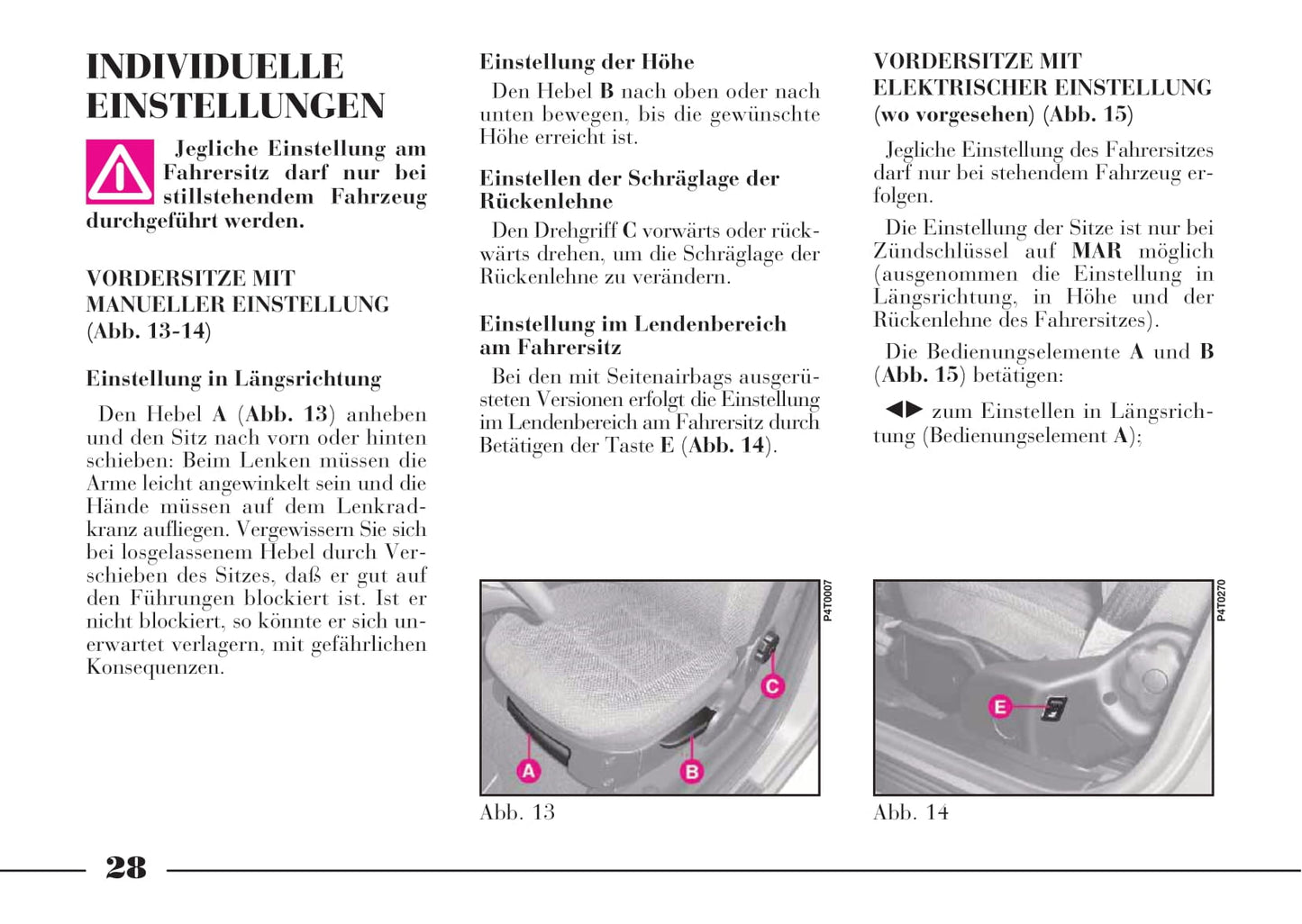2001-2005 Lancia Lybra Manuel du propriétaire | Allemand