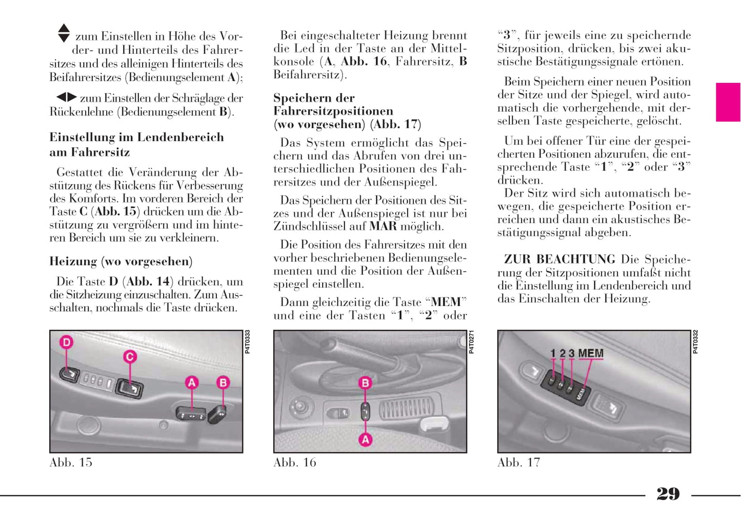 2001-2005 Lancia Lybra Manuel du propriétaire | Allemand
