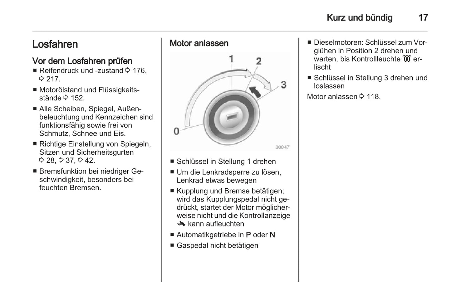 2013 Opel Corsa Owner's Manual | German