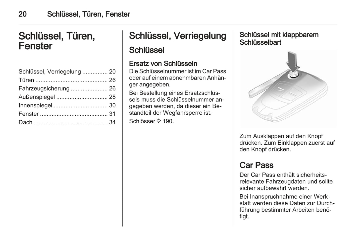 2013 Opel Corsa Owner's Manual | German