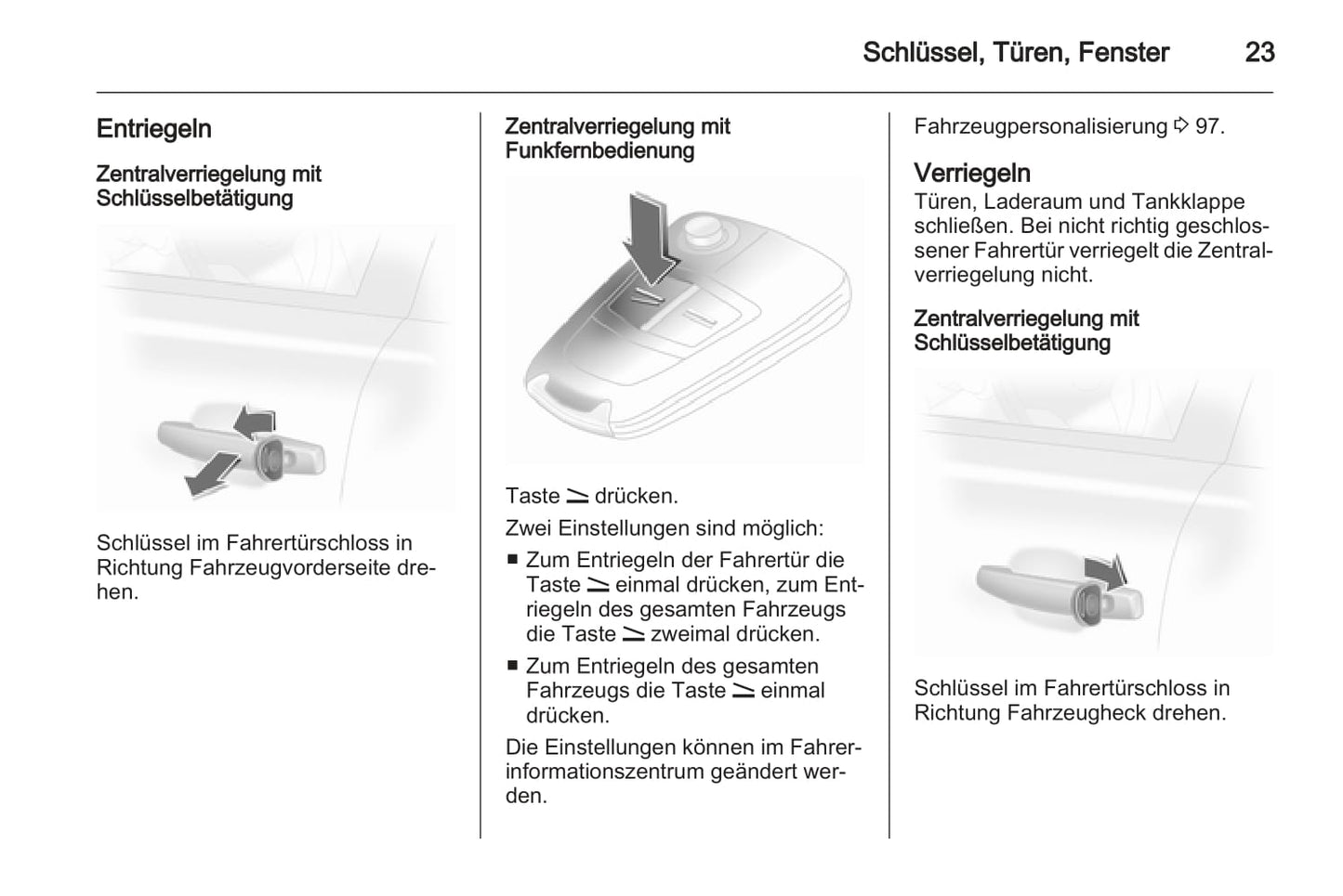 2013 Opel Corsa Owner's Manual | German