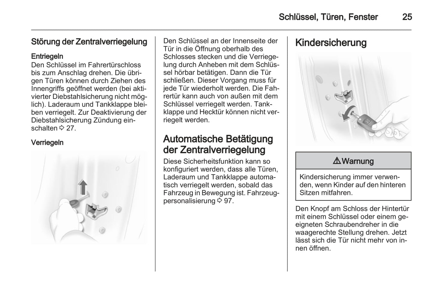 2013 Opel Corsa Owner's Manual | German