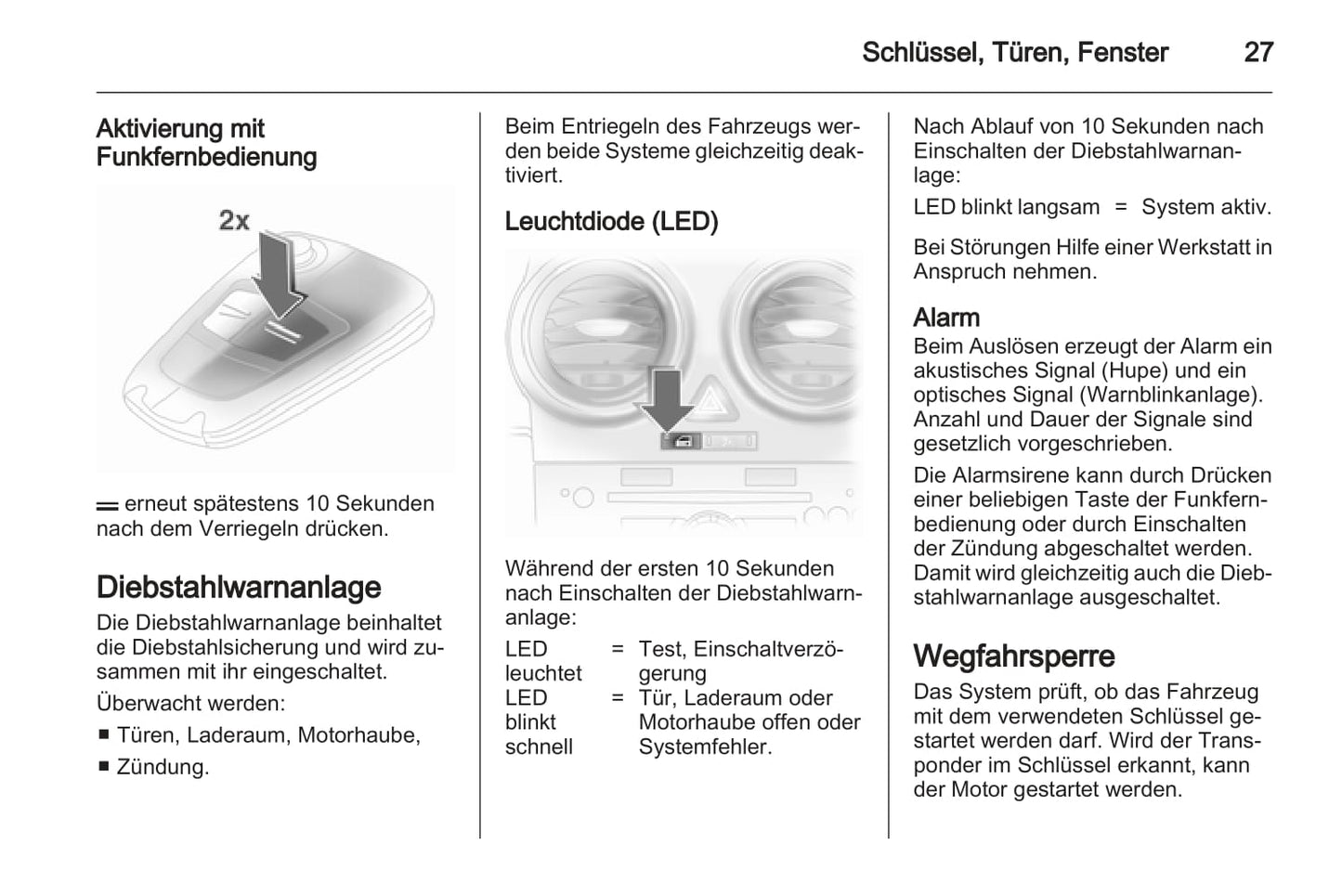 2013 Opel Corsa Owner's Manual | German