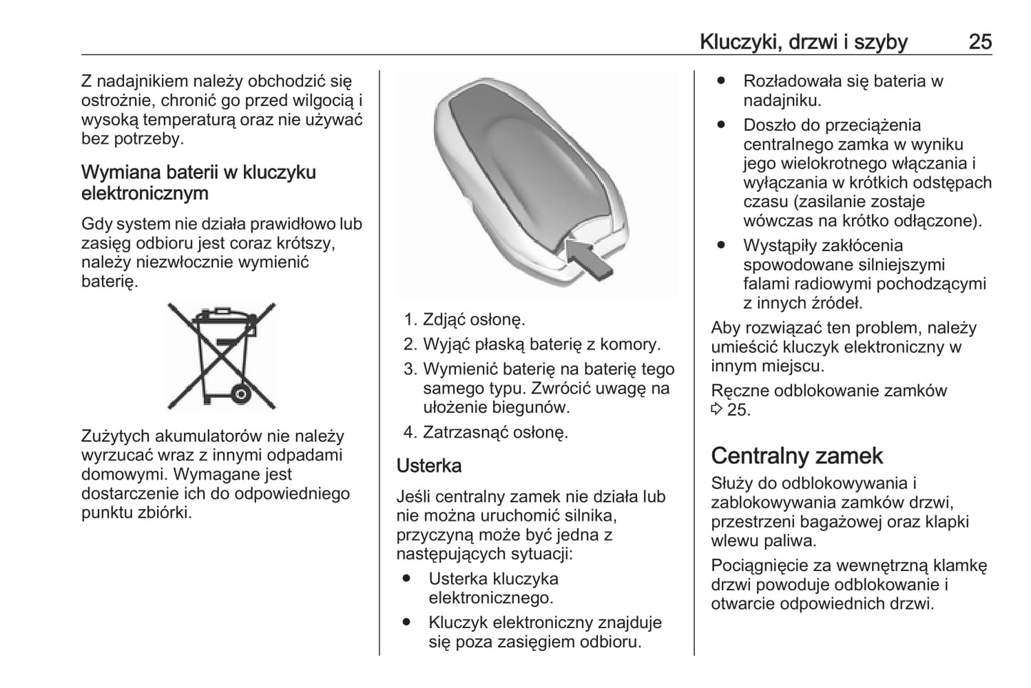 2020-2021 Opel Zafira Life Owner's Manual | Polish