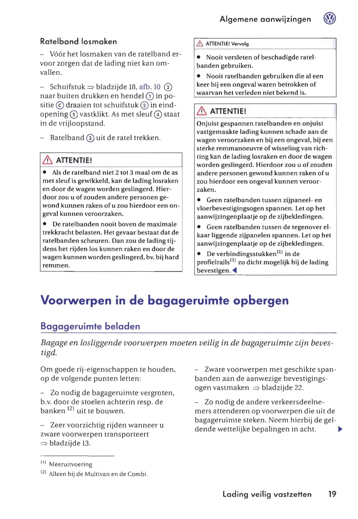 2009-2016 Volkswagen Caravelle/Multivan/Transporter Manuel du propriétaire | Néerlandais