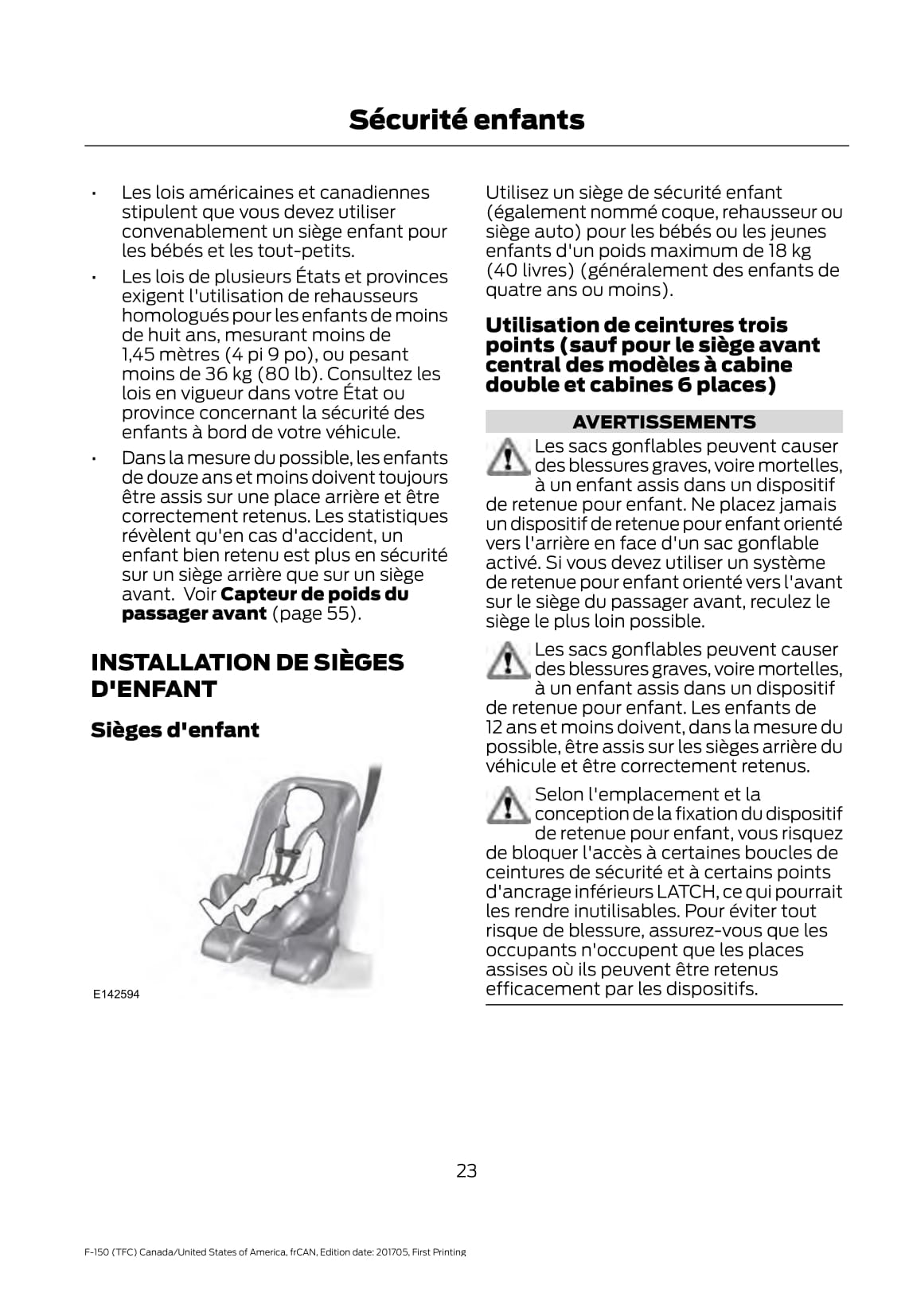 2018 Ford F-150 Owner's Manual | French