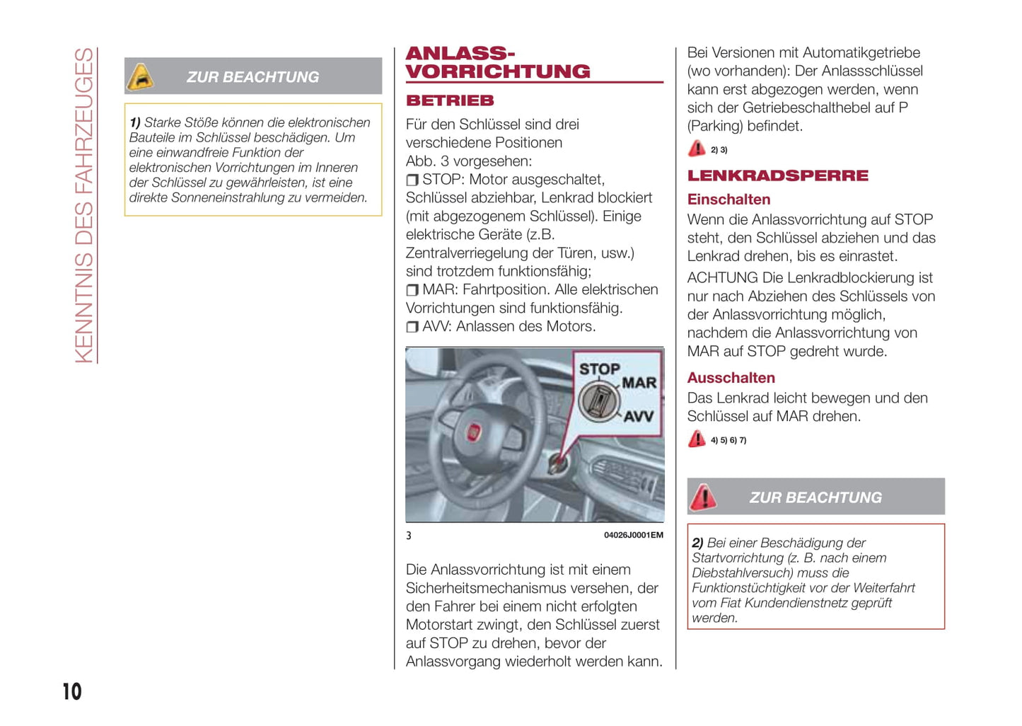 2016-2017 Fiat Tipo Owner's Manual | German
