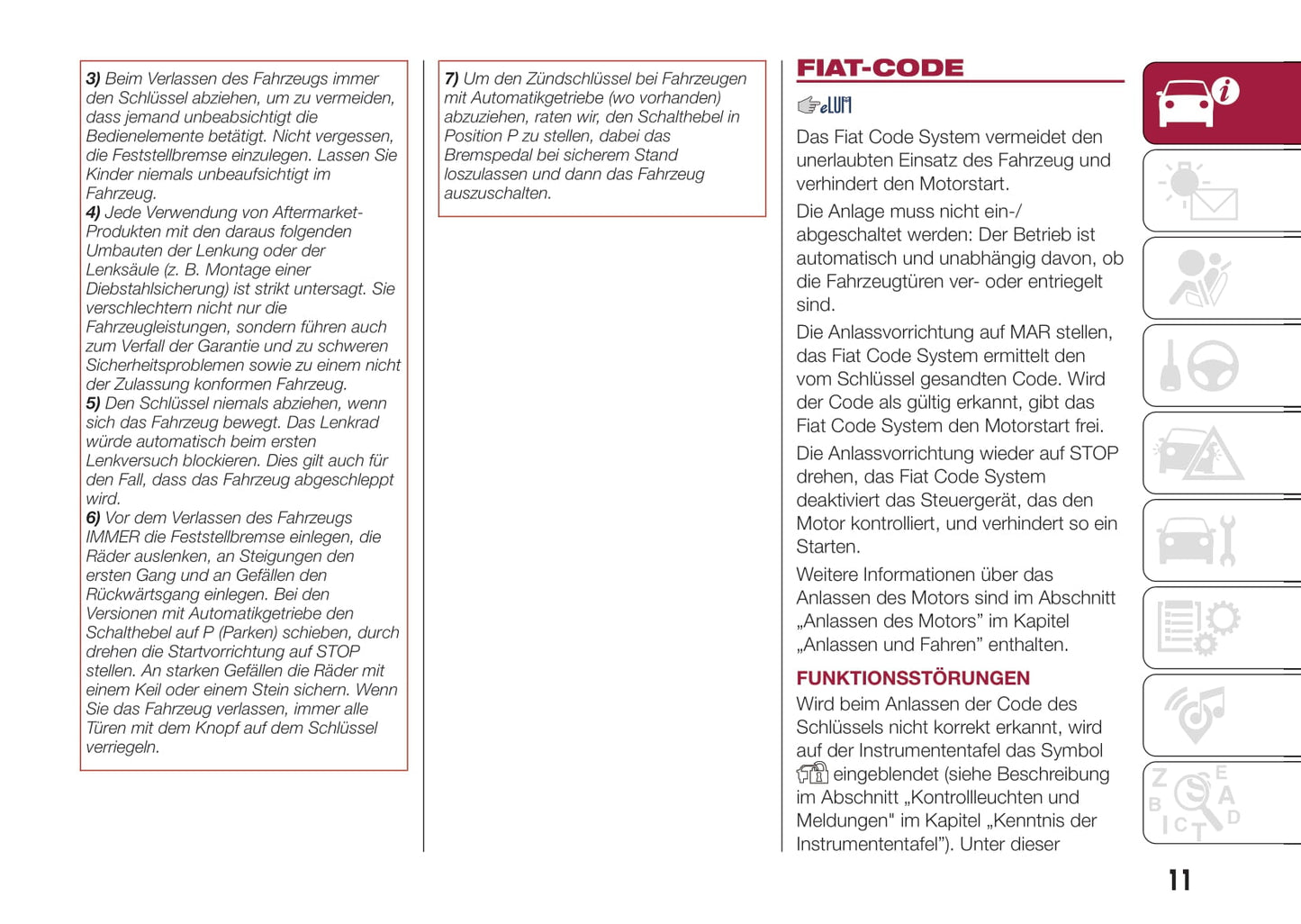 2016-2017 Fiat Tipo Owner's Manual | German