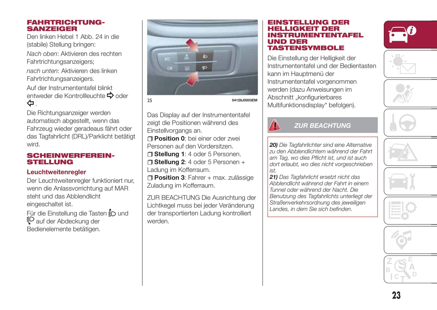 2016-2017 Fiat Tipo Owner's Manual | German