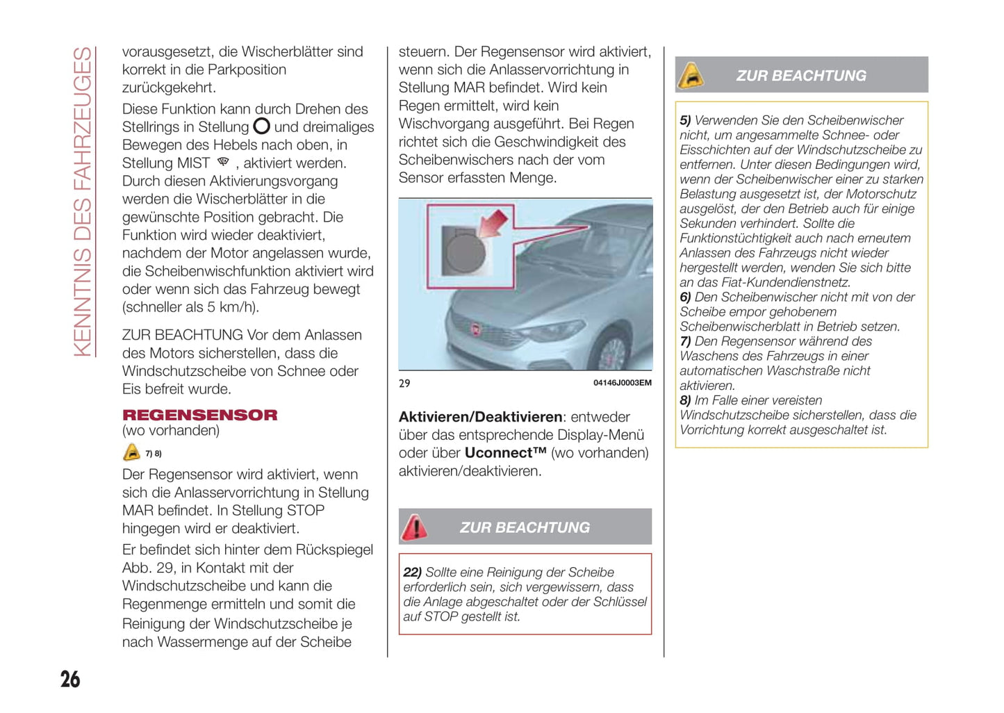 2016-2017 Fiat Tipo Owner's Manual | German