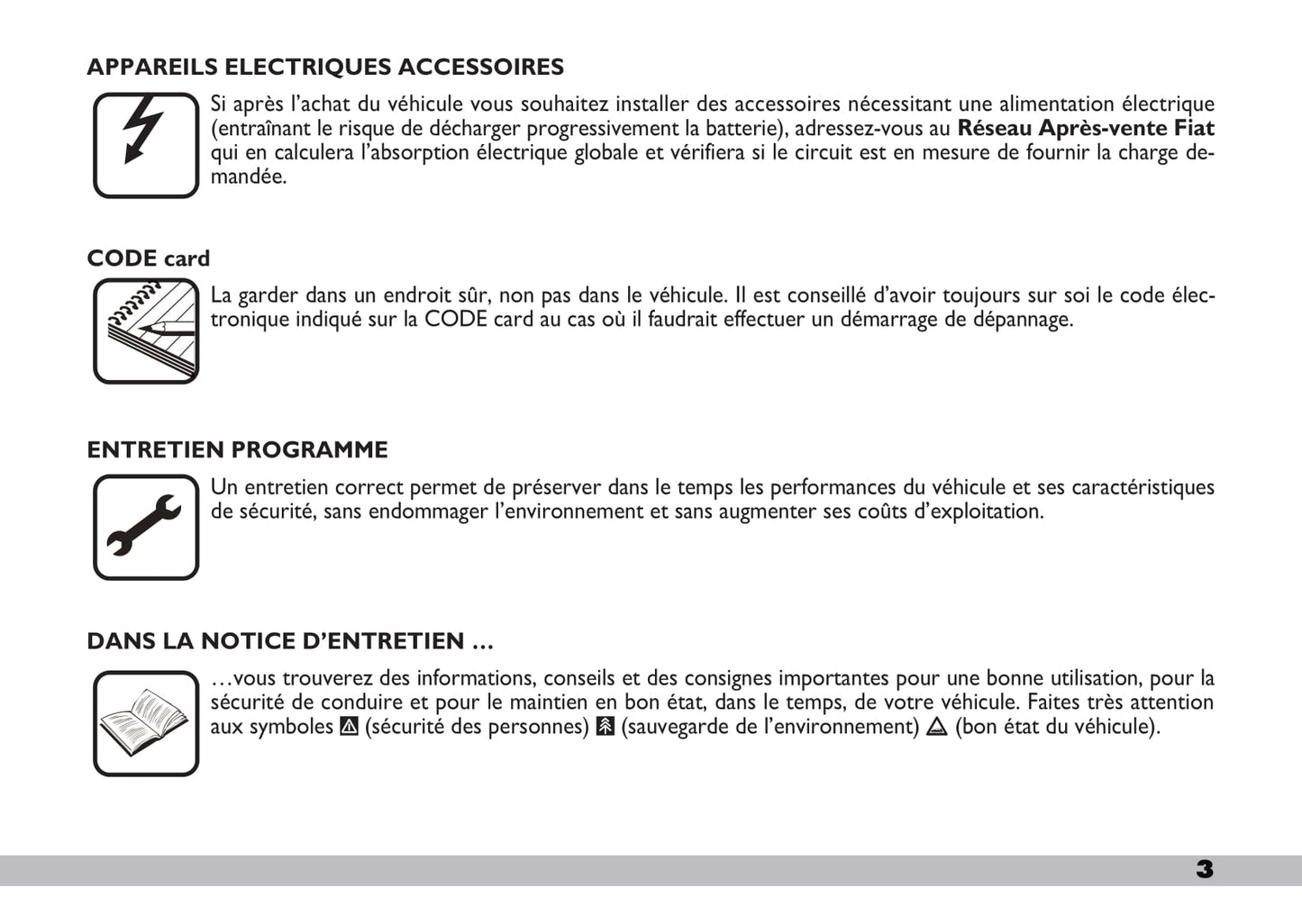 2009-2010 Fiat Doblò Owner's Manual | French