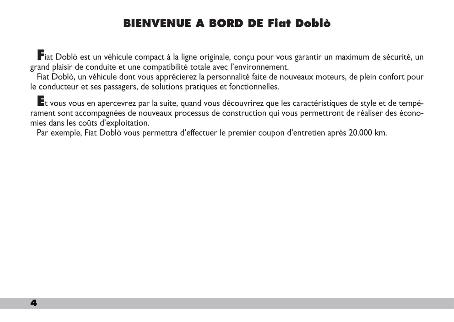 2009-2010 Fiat Doblò Owner's Manual | French