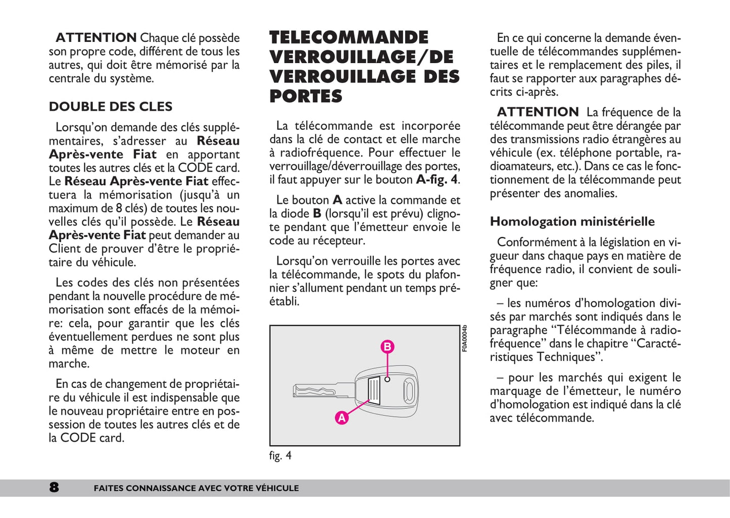 2009-2010 Fiat Doblò Owner's Manual | French