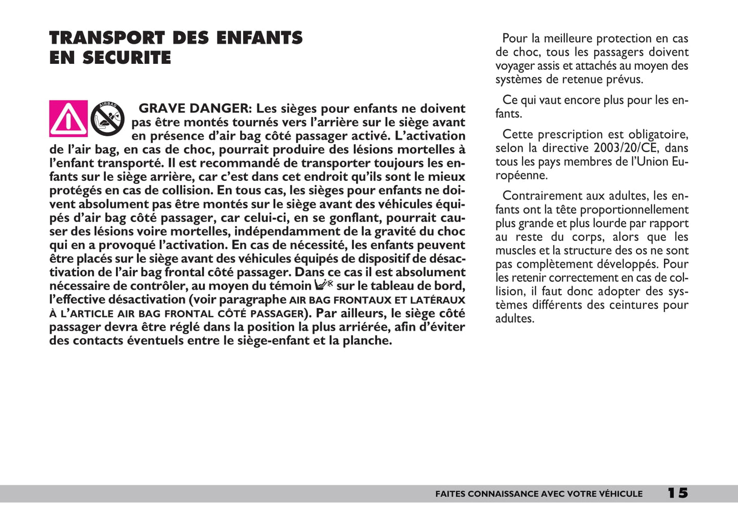 2009-2010 Fiat Doblò Owner's Manual | French