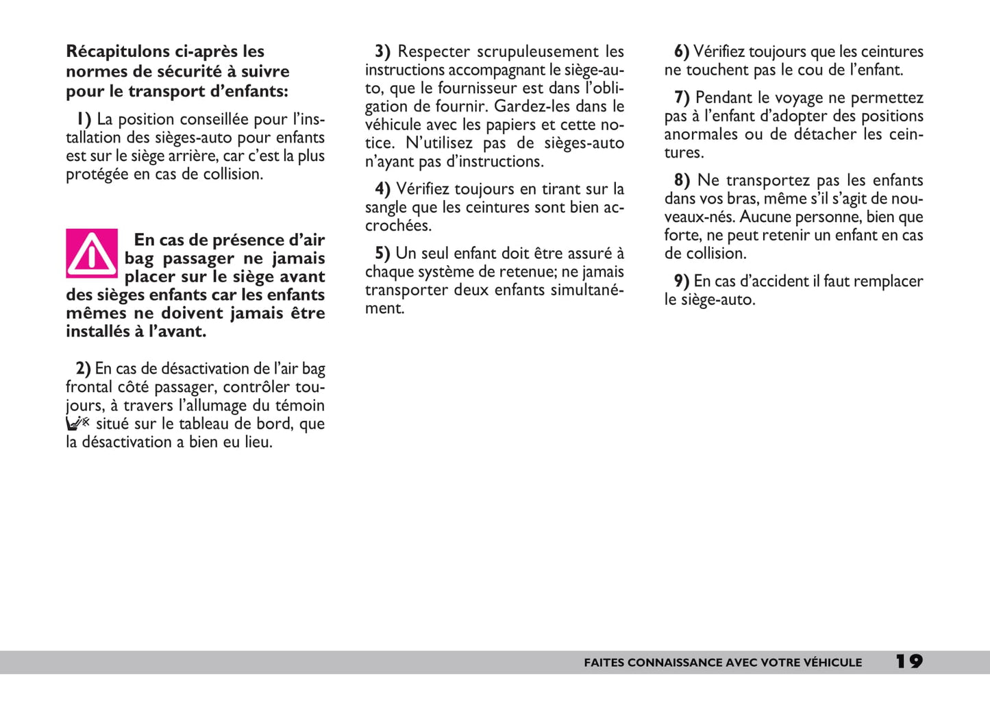 2009-2010 Fiat Doblò Owner's Manual | French