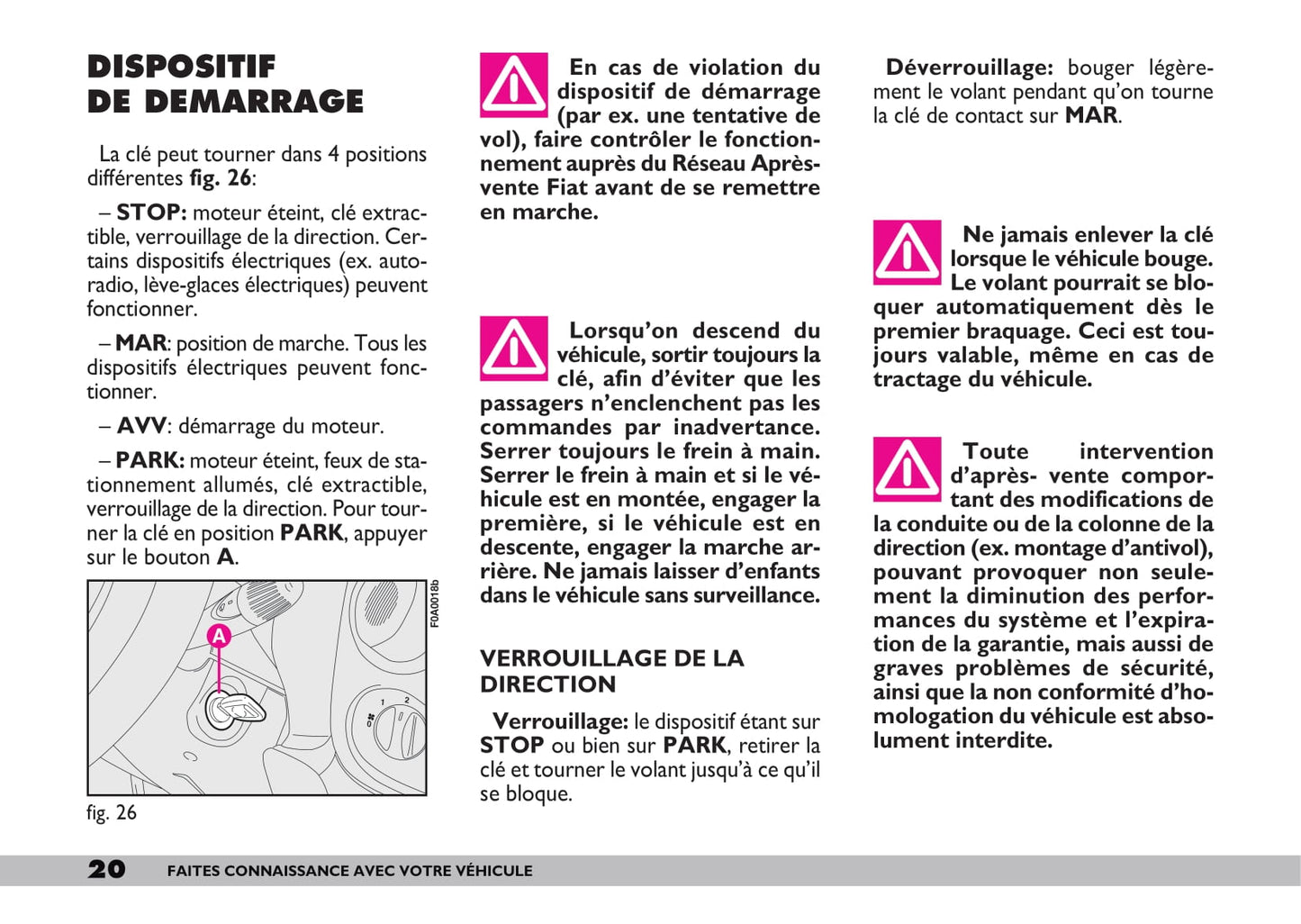 2009-2010 Fiat Doblò Owner's Manual | French