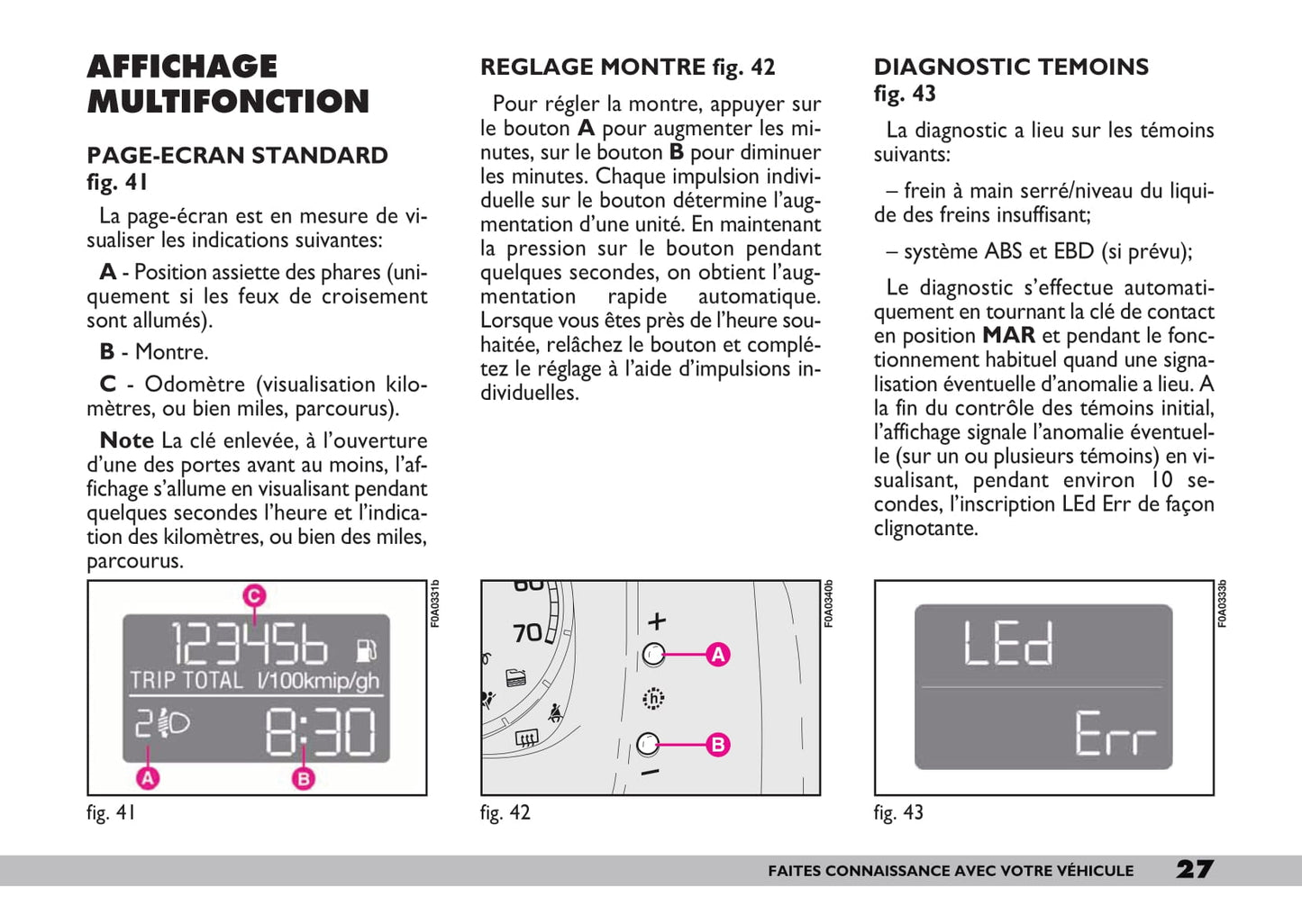 2009-2010 Fiat Doblò Owner's Manual | French