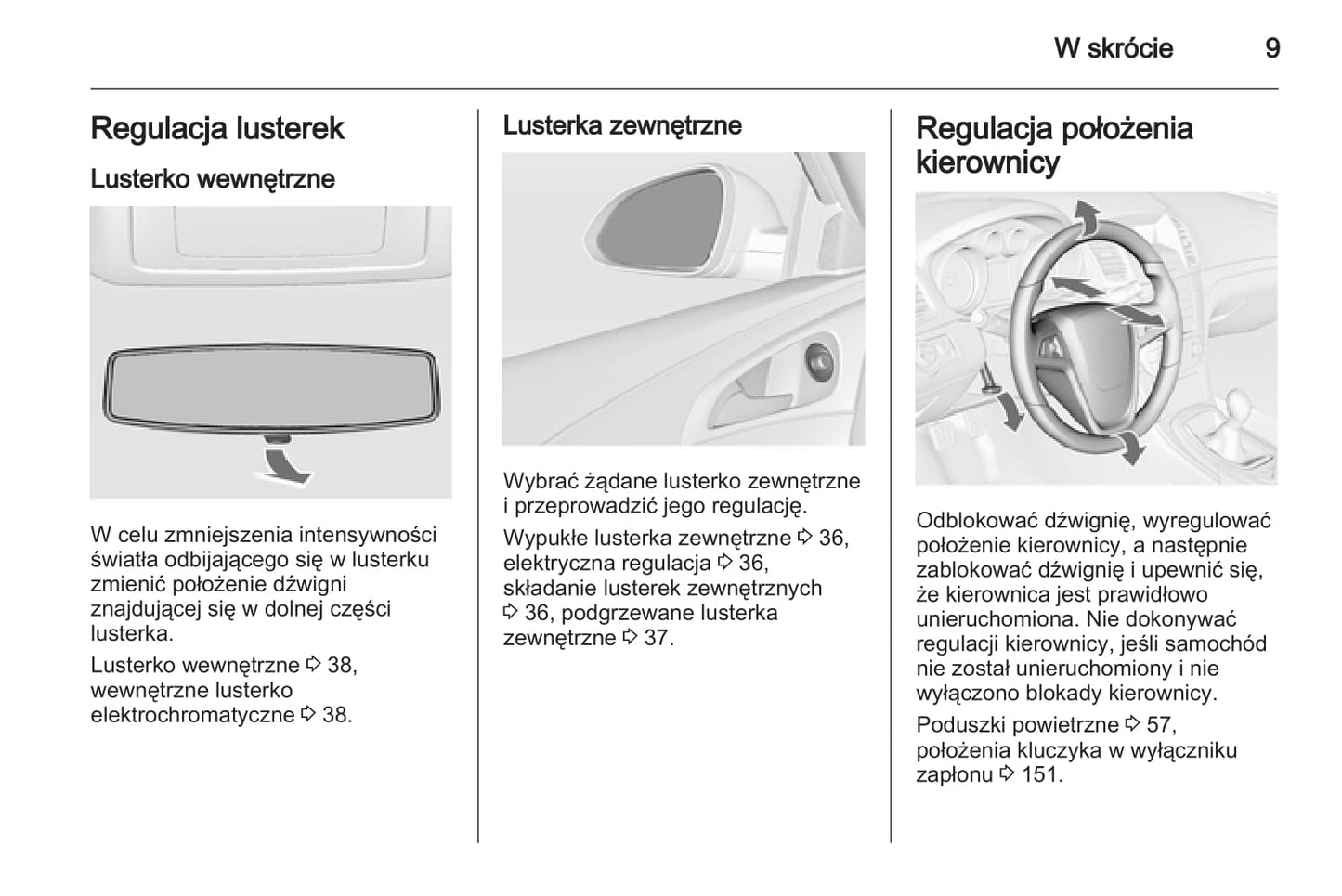 2012-2013 Opel Insignia Owner's Manual | Polish