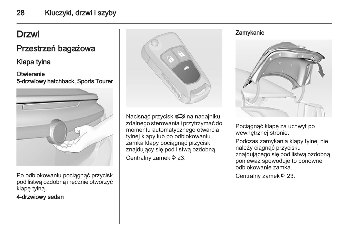 2012-2013 Opel Insignia Owner's Manual | Polish