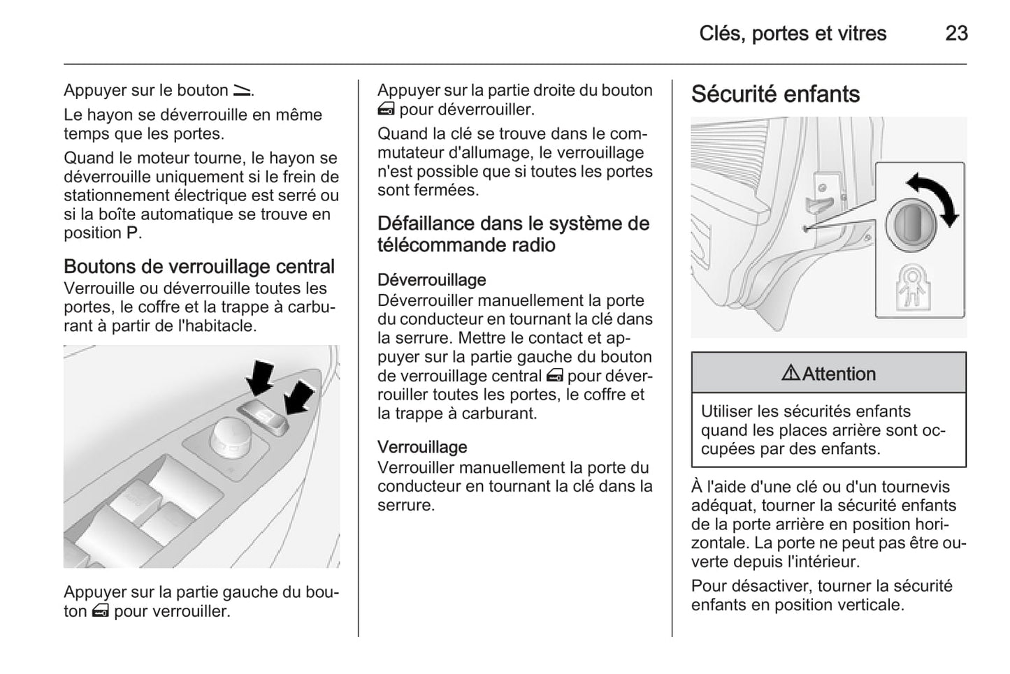 2015-2016 Opel Antara Manuel du propriétaire | Français