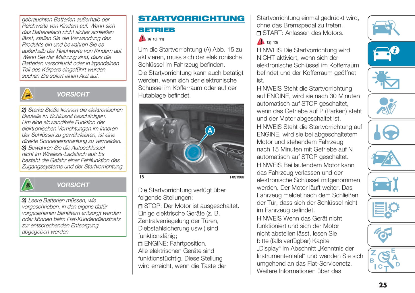 2020-2023 Fiat 500e Manuel du propriétaire | Allemand