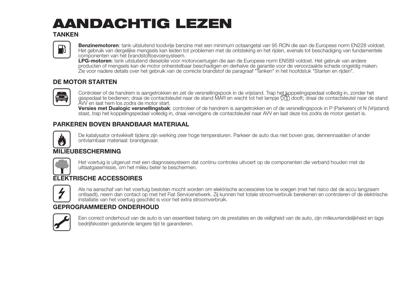2020-2021 Fiat 500/500C Owner's Manual | Dutch