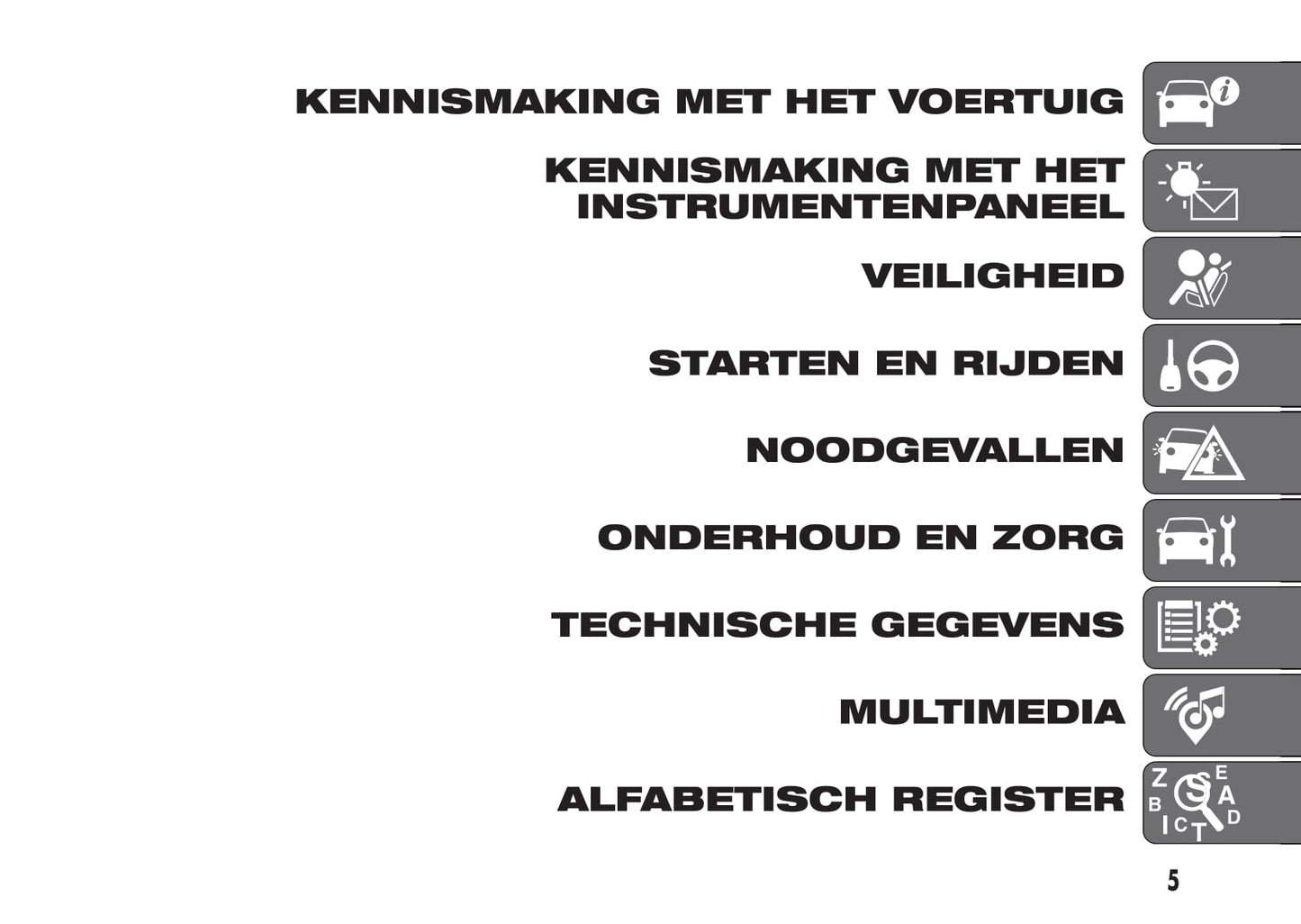 2020-2021 Fiat 500/500C Owner's Manual | Dutch
