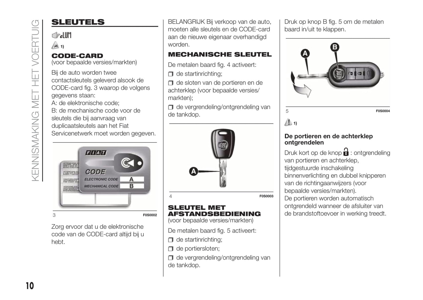2020-2021 Fiat 500/500C Owner's Manual | Dutch