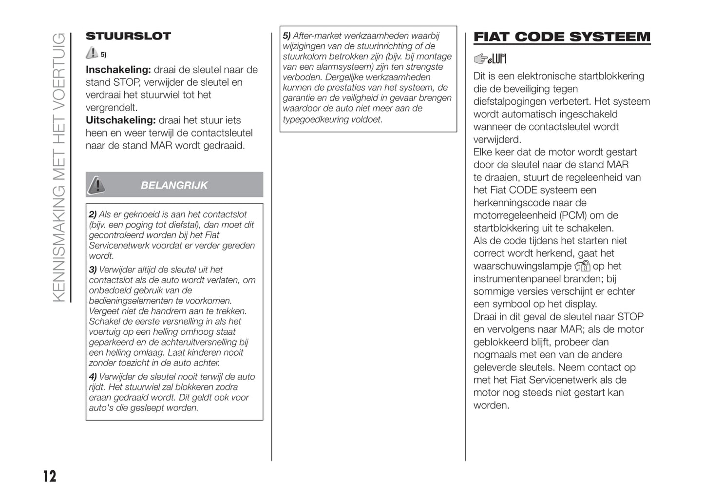 2020-2021 Fiat 500/500C Owner's Manual | Dutch