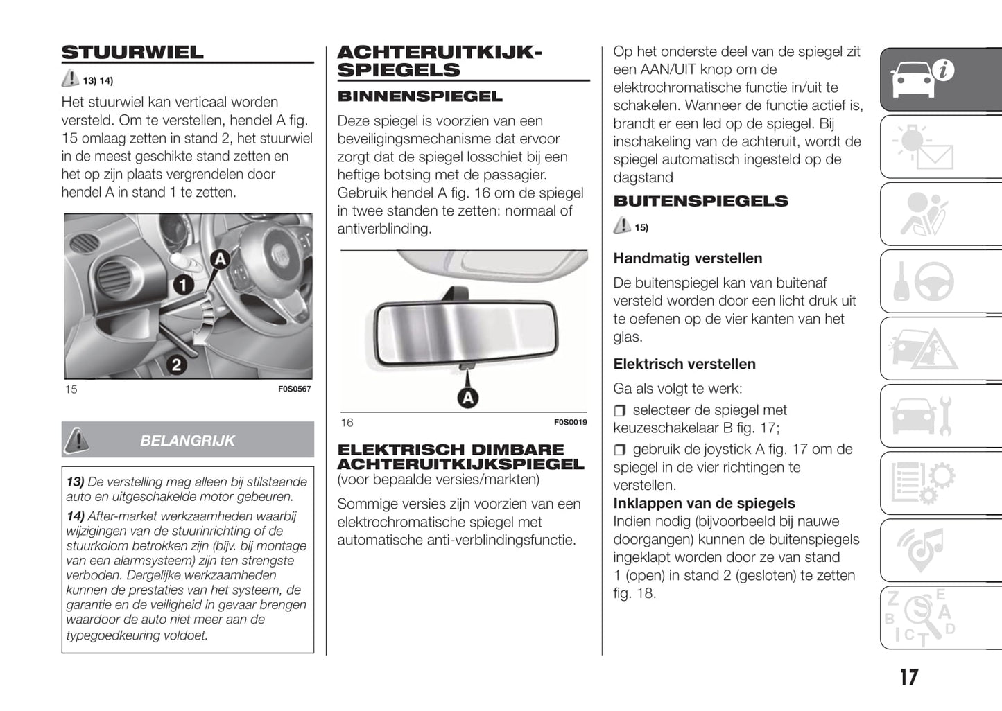 2020-2021 Fiat 500/500C Owner's Manual | Dutch