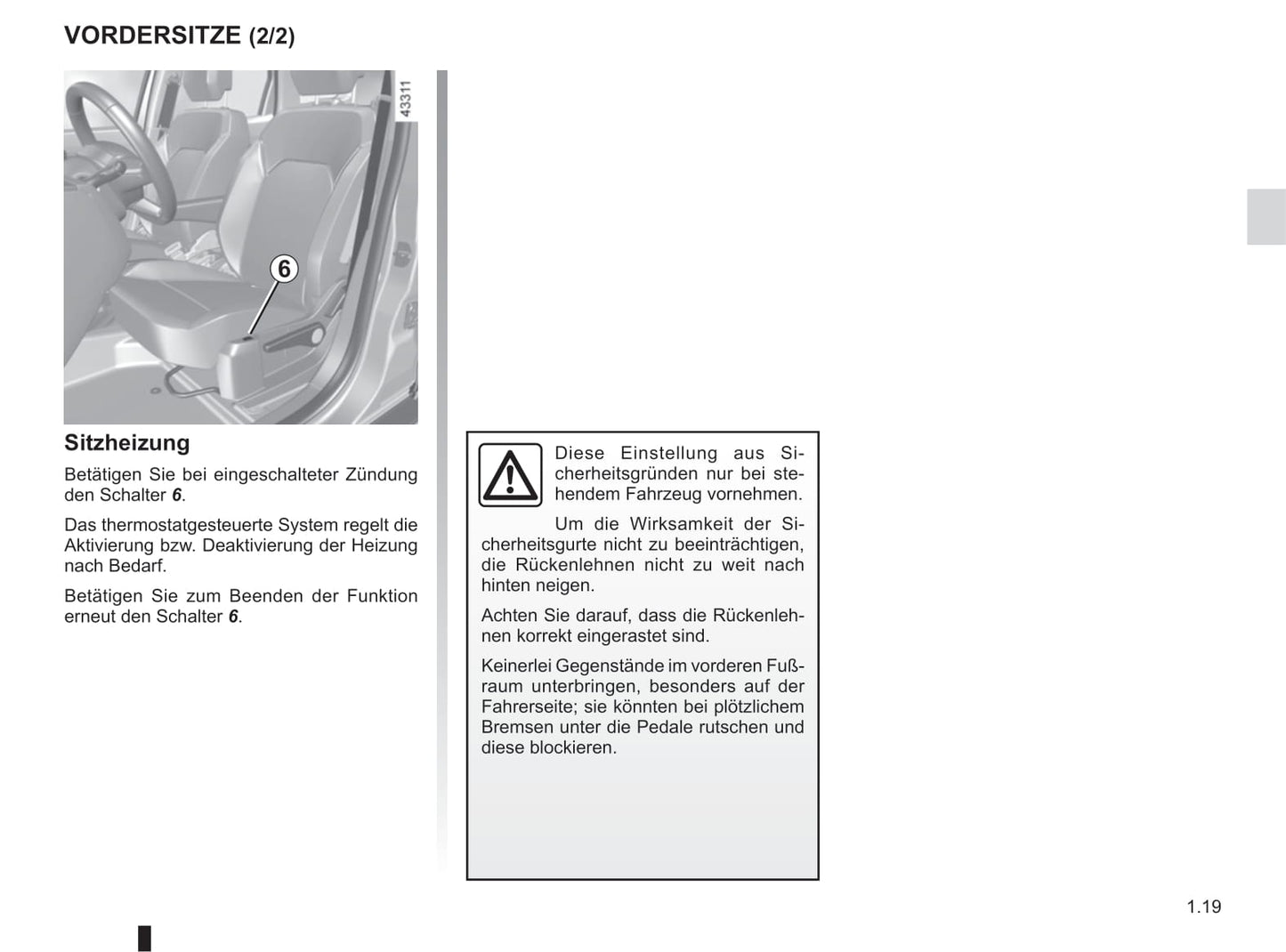 2018-2020 Dacia Duster Owner's Manual | German