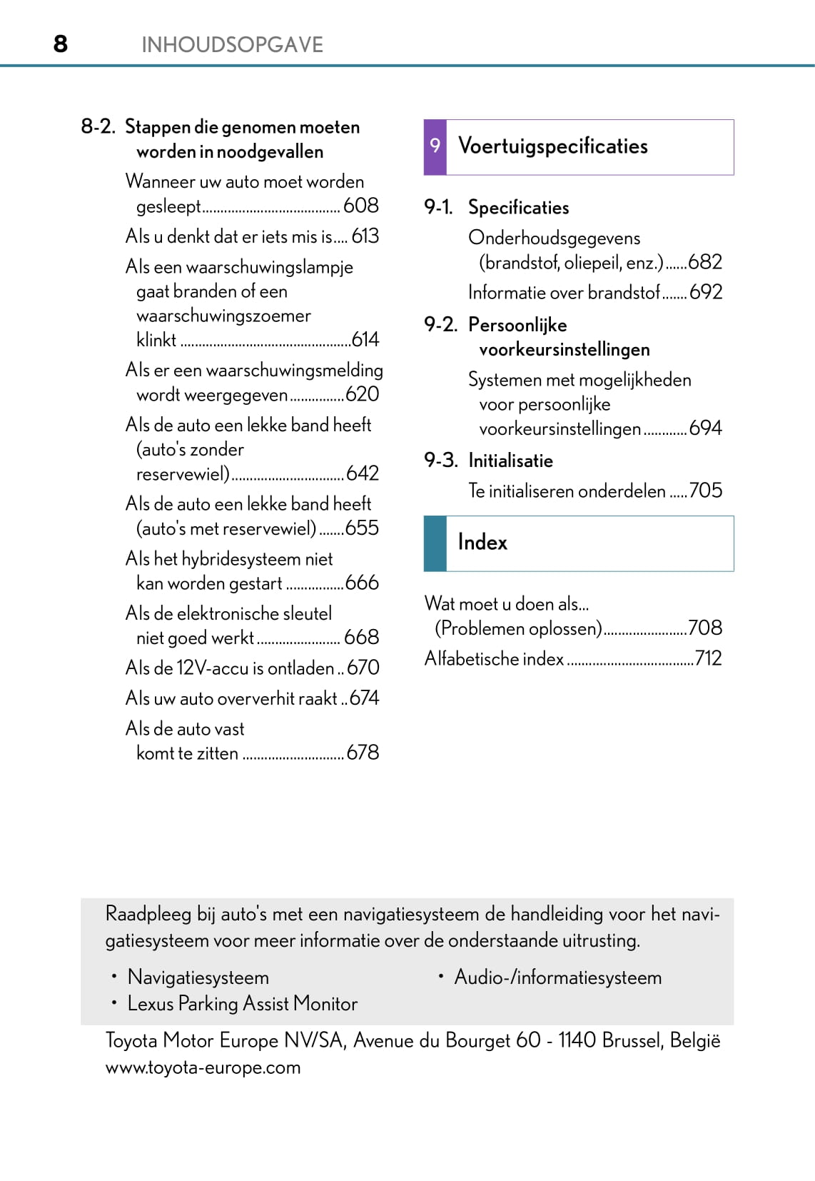 2017-2018 Lexus CT 200h Owner's Manual | Dutch
