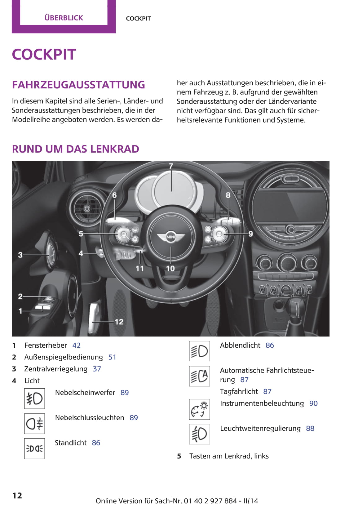 2014-2018 Mini Mini Manuel du propriétaire | Allemand