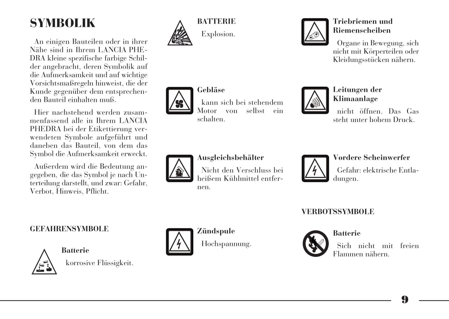 2008-2011 Lancia Phedra Manuel du propriétaire | Allemand