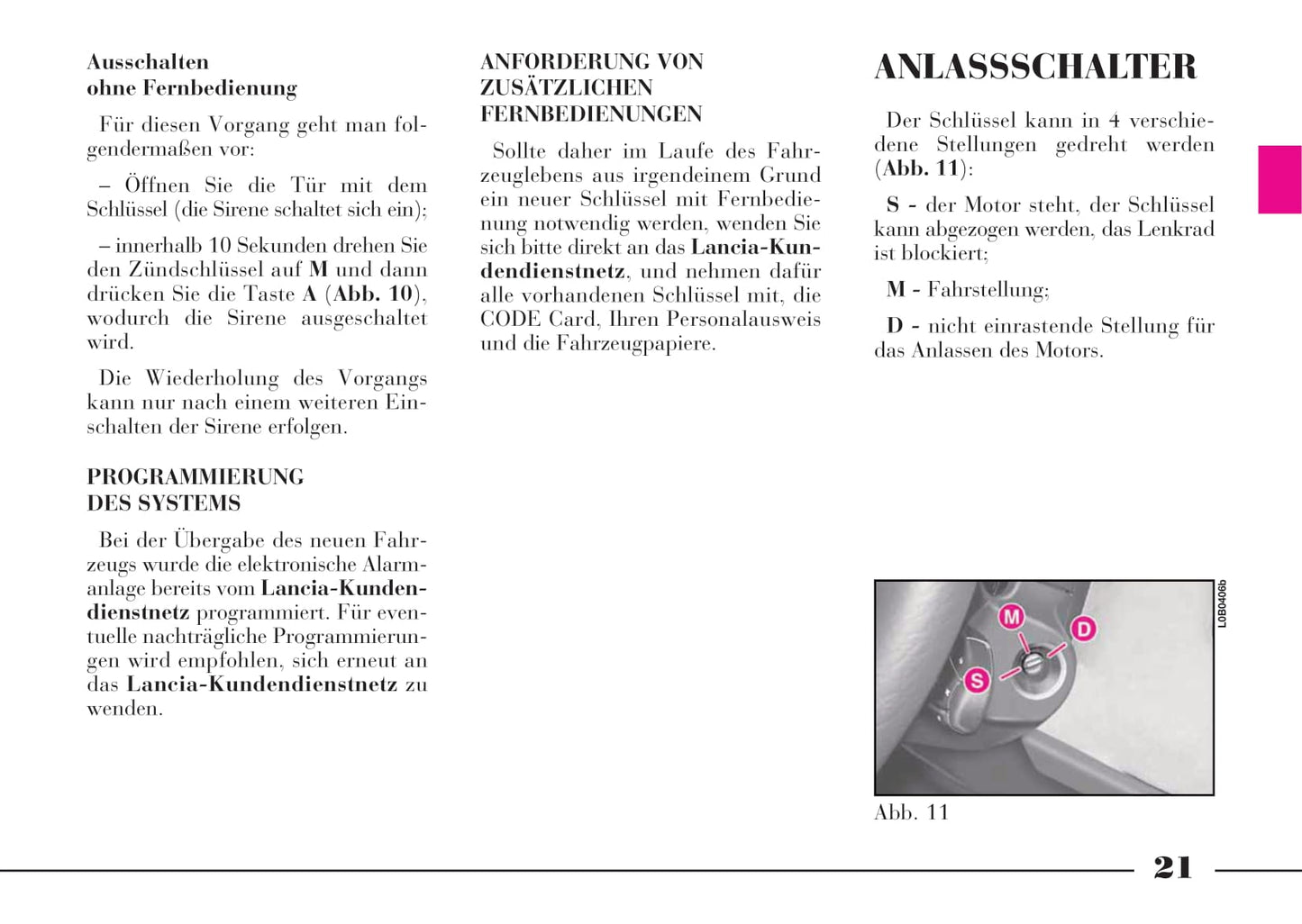 2008-2011 Lancia Phedra Manuel du propriétaire | Allemand