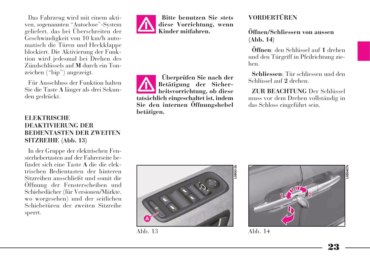 2008-2011 Lancia Phedra Manuel du propriétaire | Allemand