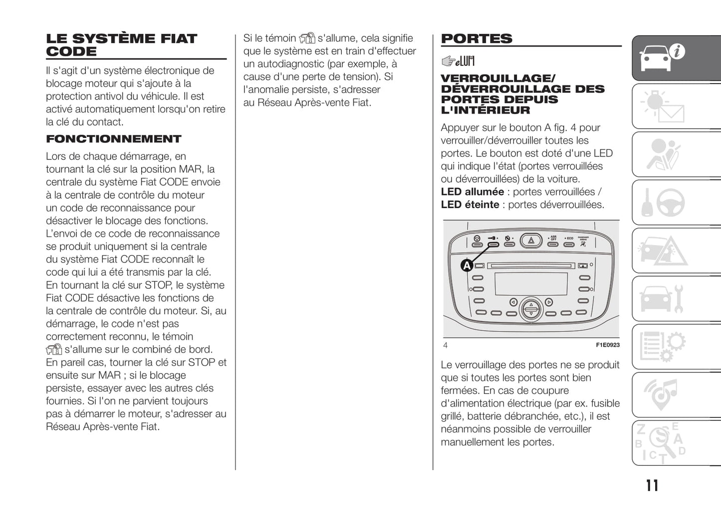 2016-2017 Fiat Punto Owner's Manual | French